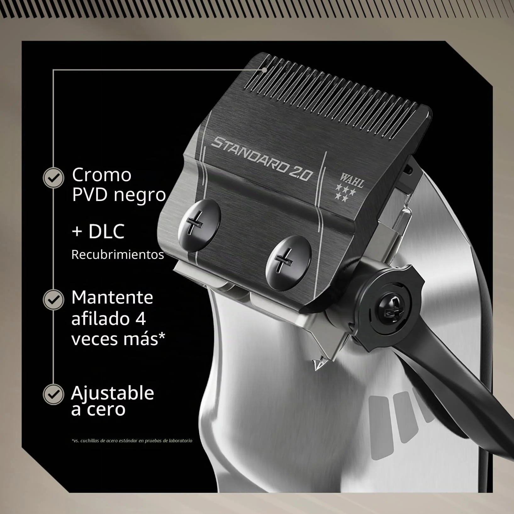 Wahl Senior 2.0 - Cortadora Profesional Inalámbrica para Barberos - Motor 8000 RPM con Control Adaptativo - Cuchilla DLC Zero Gap - Hasta 2,5 Horas de Uso - Con Base de Carga
