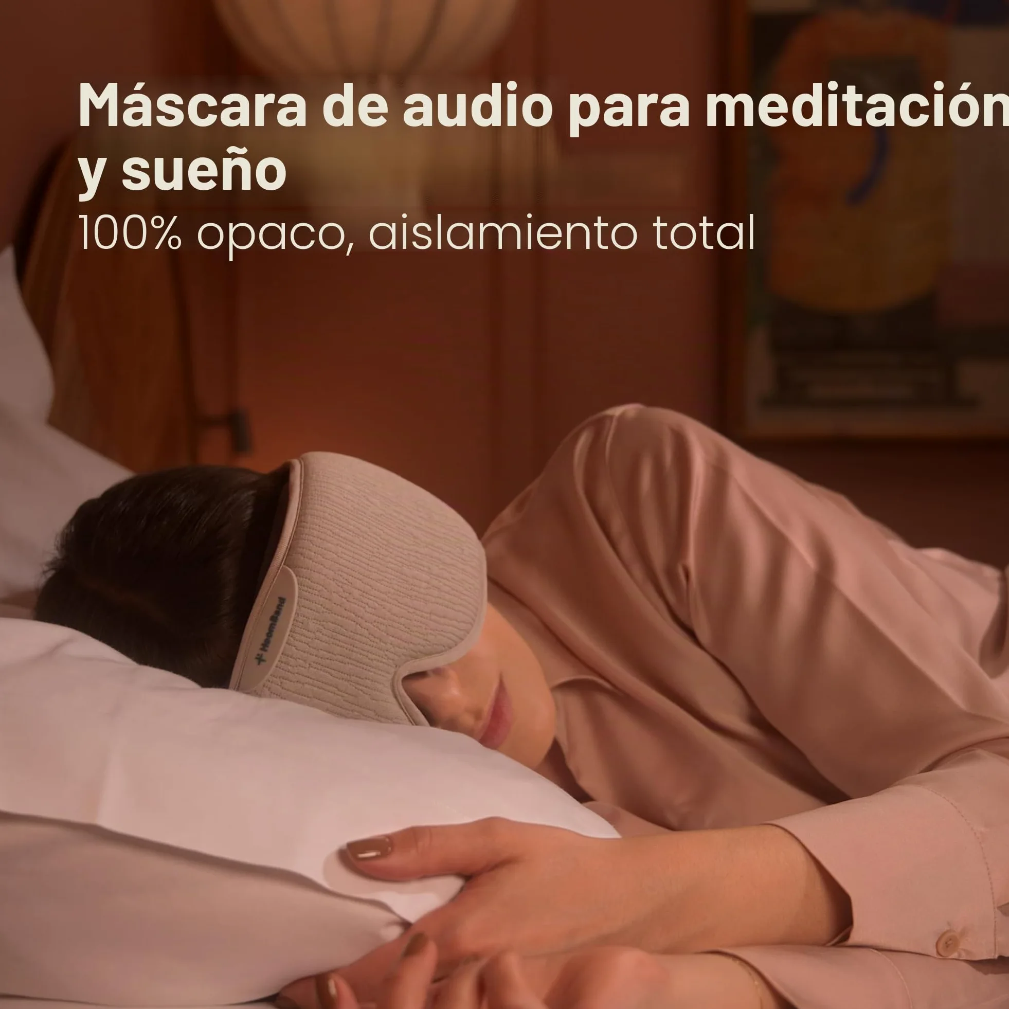 HoomBand Ultimate - Auriculares inalámbricos para dormir Bluetooth 5.0 | Máscara 100% opaca | Terapia de sonido, historias hipnóticas gratuitas, meditación | Ajustable | Cable magnético
