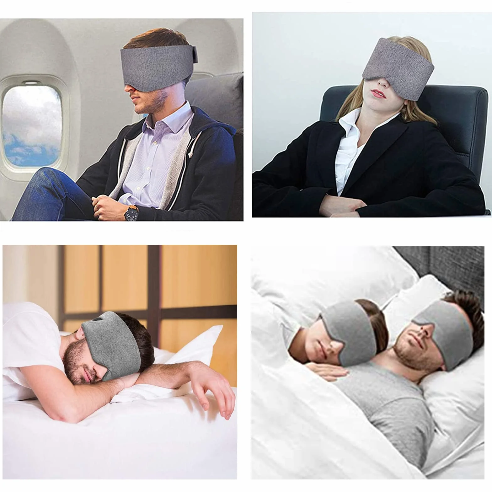 Antifaz para dormir Hand Made con correa ajustable Anti-Luz Opaco para hombres y mujeres