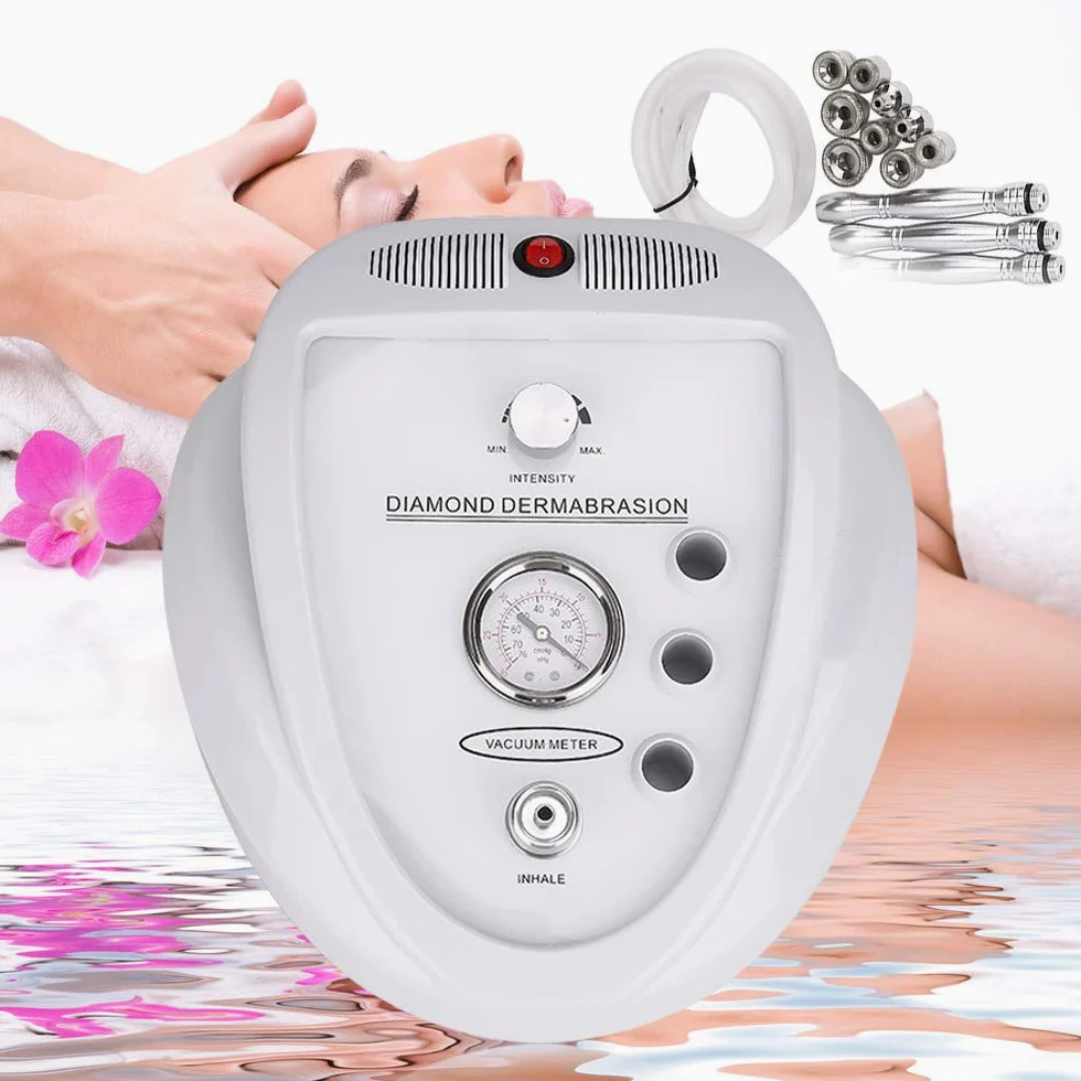 Dispositivo de microdermoabrasión de diamante 3 en 1, máquina profesional de dermoabrasión de diamante microdermoabrasión, dispositivo de cuidado facial de la piel con 9 cabezas de diamante