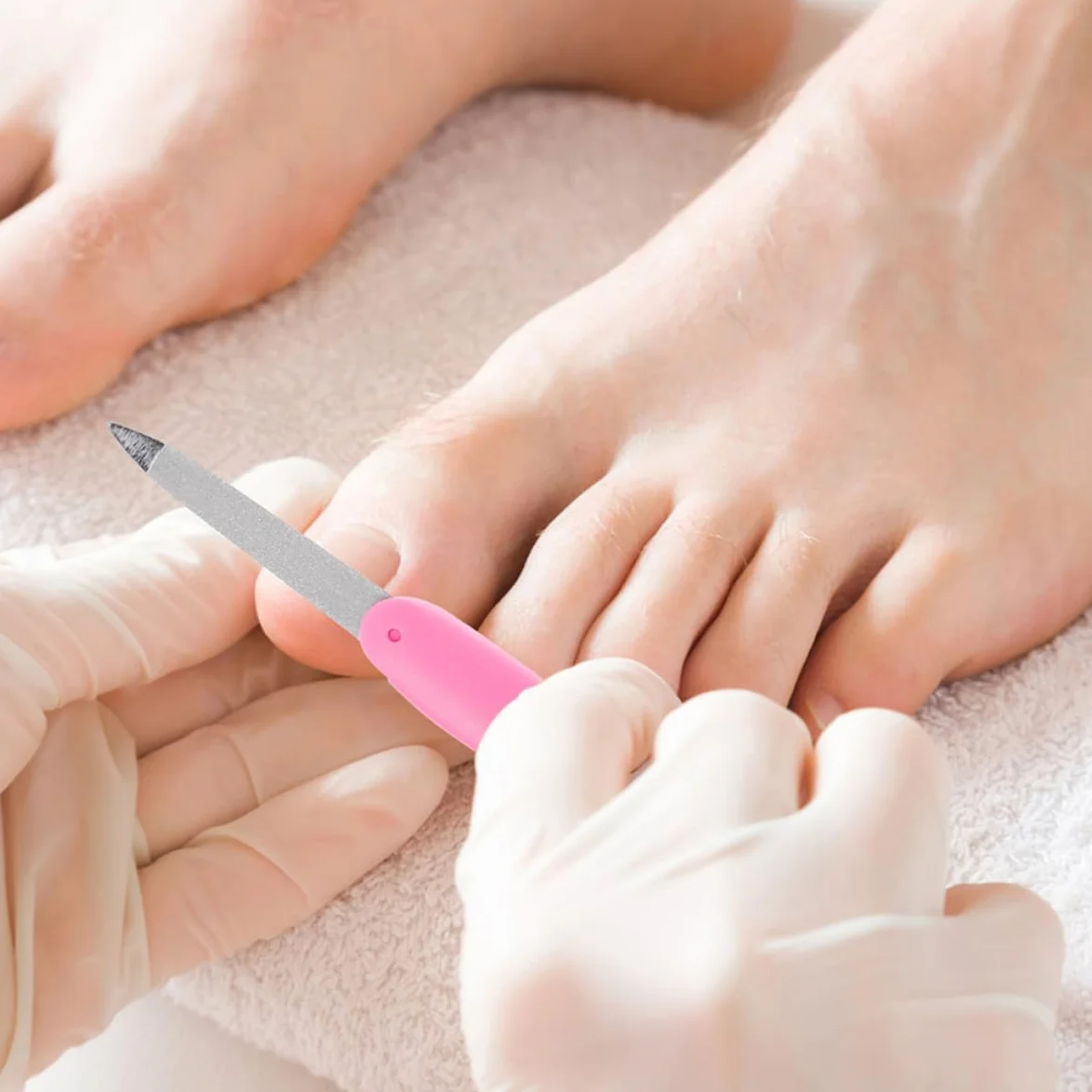8 Limas de Uñas Plegables de Metal Diseño Doble Cara, Portátiles y Fáciles de Guardar para Manicura en Casa o Salón de Uñas