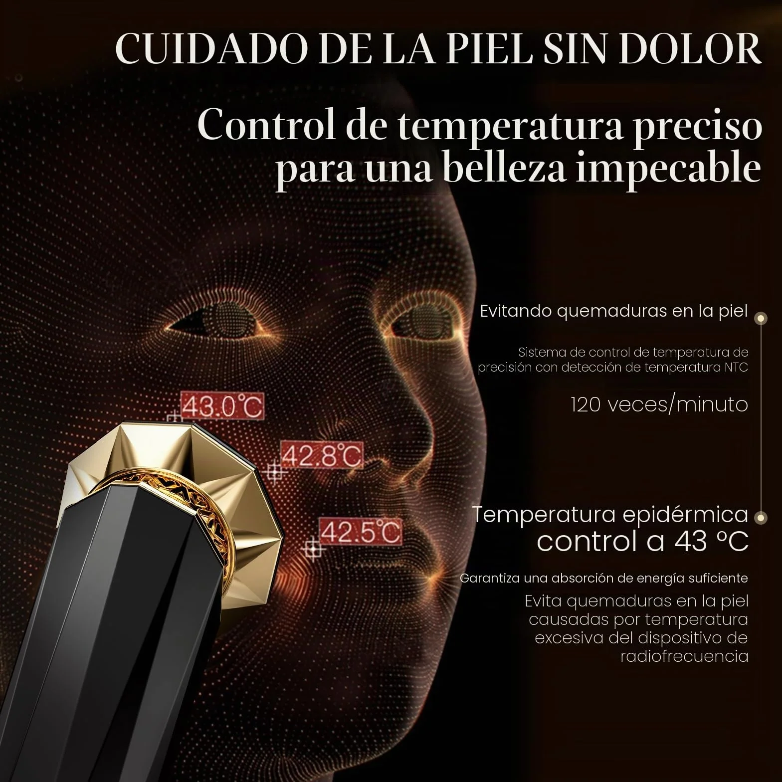 ANLAN Radiofrecuencia Facial Masajeador Eléctrico EMS V Face Beauty Antienvejecimiento