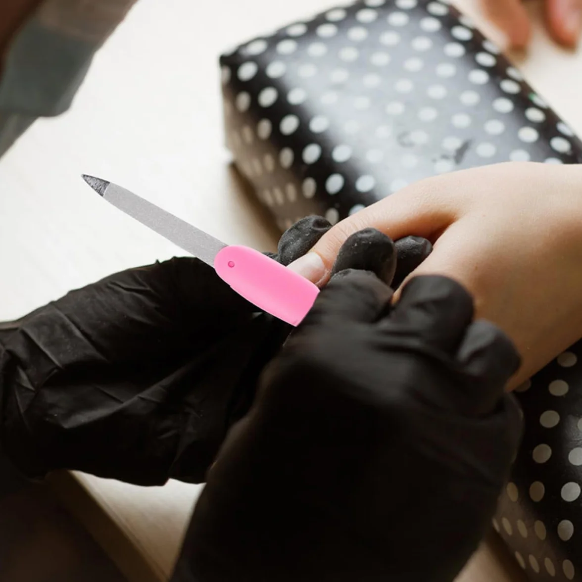 8 Limas de Uñas Plegables de Metal Diseño Doble Cara, Portátiles y Fáciles de Guardar para Manicura en Casa o Salón de Uñas