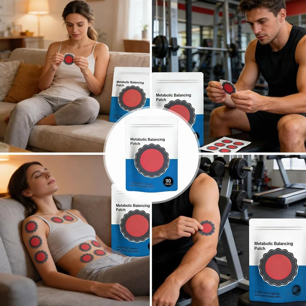 90 Parches Adelgazantes Naturales para el Abdomen, Equilibrio Metabólico, Calmante Suave