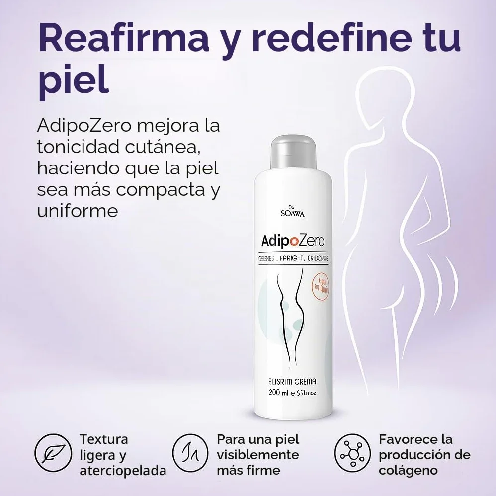 AdipoZero Crema Reductora Anticelulítica 800ml AlohaLabs | Efecto Tonificante y Reafirmante, Fórmula Drenante, Para Piernas, Glúteos y Abdomen, Textura Ligera