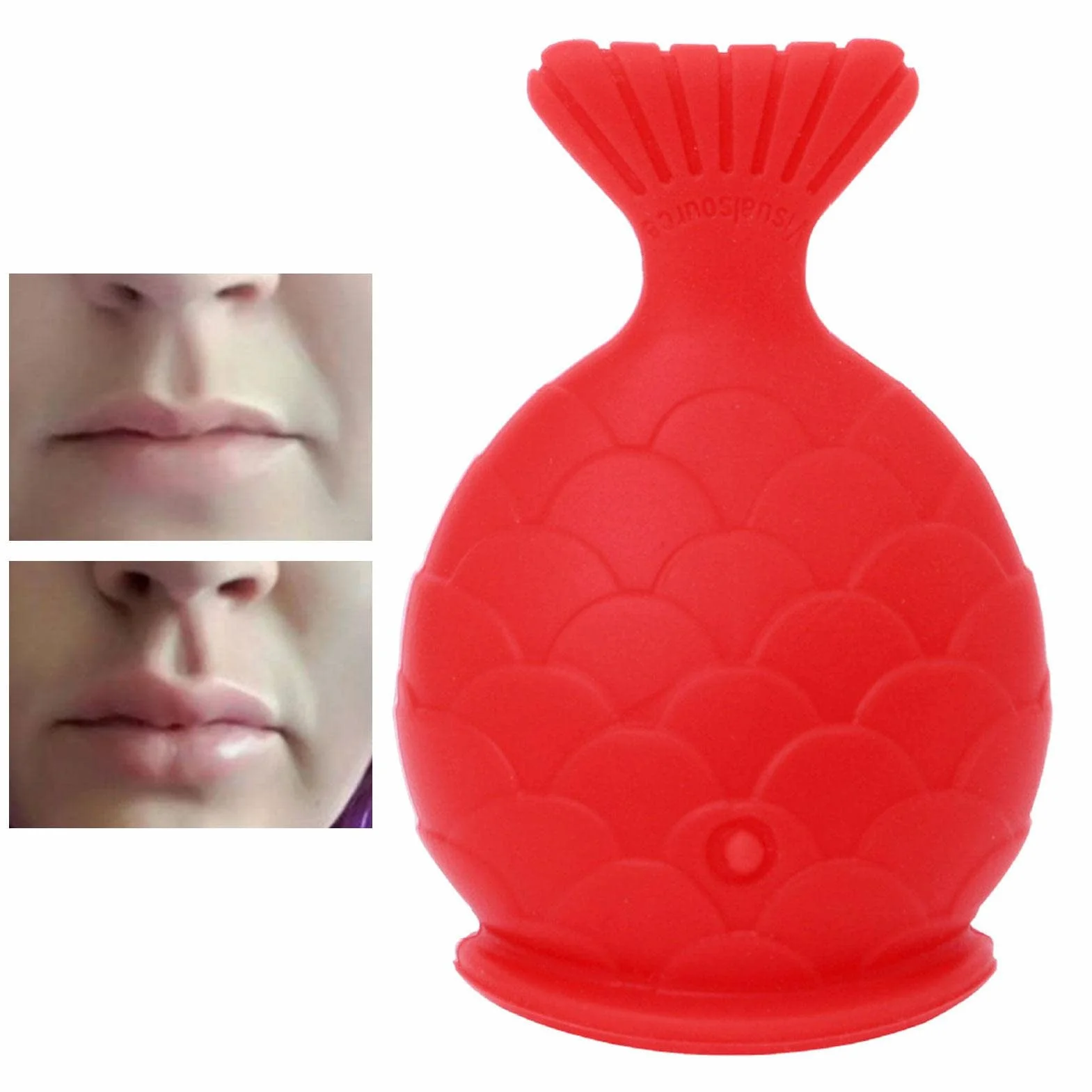 TAYSTE Silicona Plumper Labios Herramienta Maquillaje Labios Pez Rojo