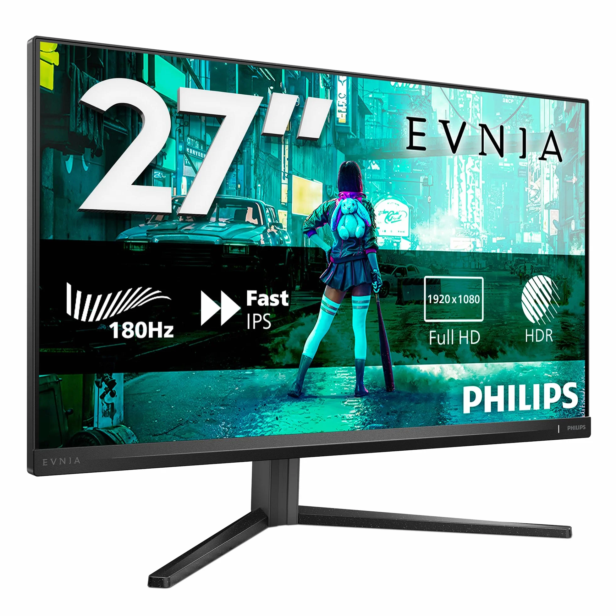 Philips 27M2N3200AM Monitor Gaming 27" Full HD 180Hz 1ms GtG FreeSync Premium G-Sync Compatible 1920x1080 Negro/Gris