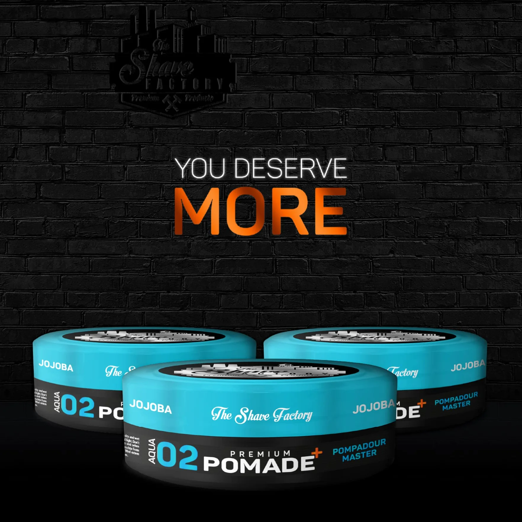 The Shave Factory Pomada Premium 150 ml Pompadour Master Jojoba Extra Hold & Shine