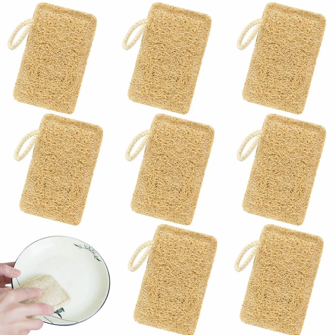 Estropajos biodegradables de luffa natural para cocina