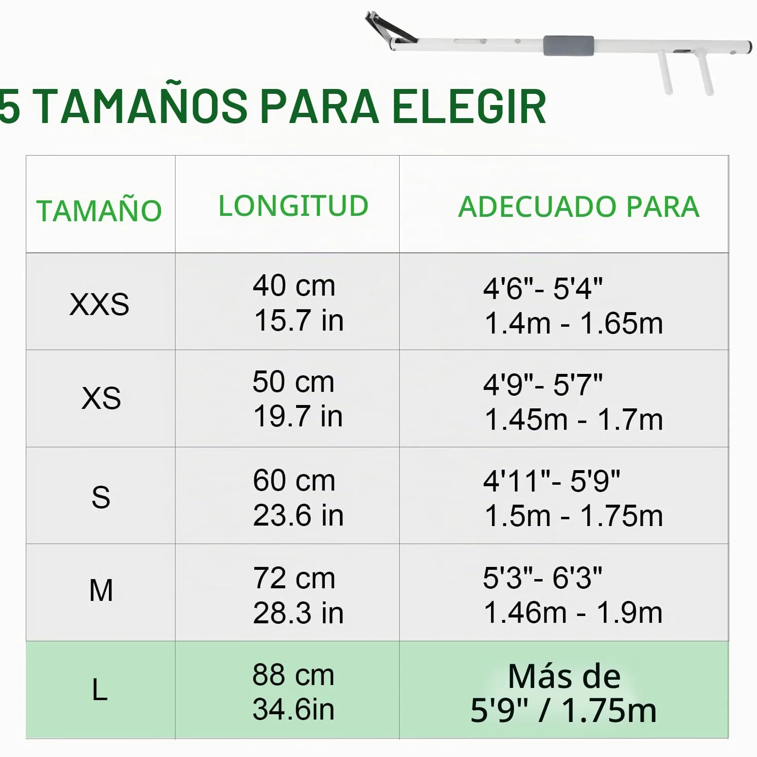 Cortaúñas con mango largo de 4 mm, eje de aluminio, sin necesidad de agacharse, herramienta fácil de alcanzar para uñas de los pies (M-72 cm-28 pulgadas)