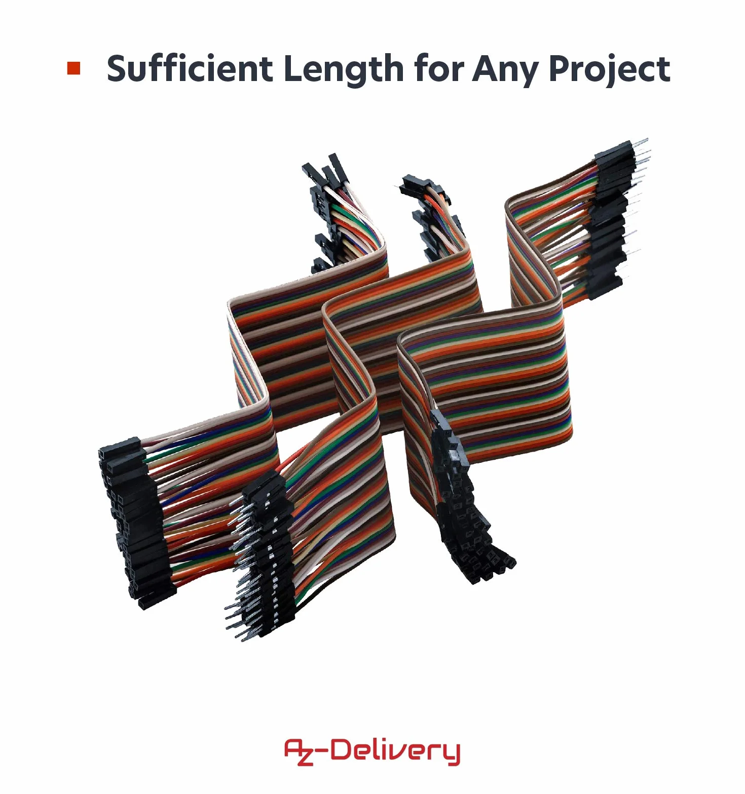 AZDelivery 5 x Jumper Wire Cables de Puente 20 cm Set de 120 pcs Macho-Hembra/Macho-Macho/Hembra-Hembra Compatible con Arduino y Raspberry Pi Breadboard