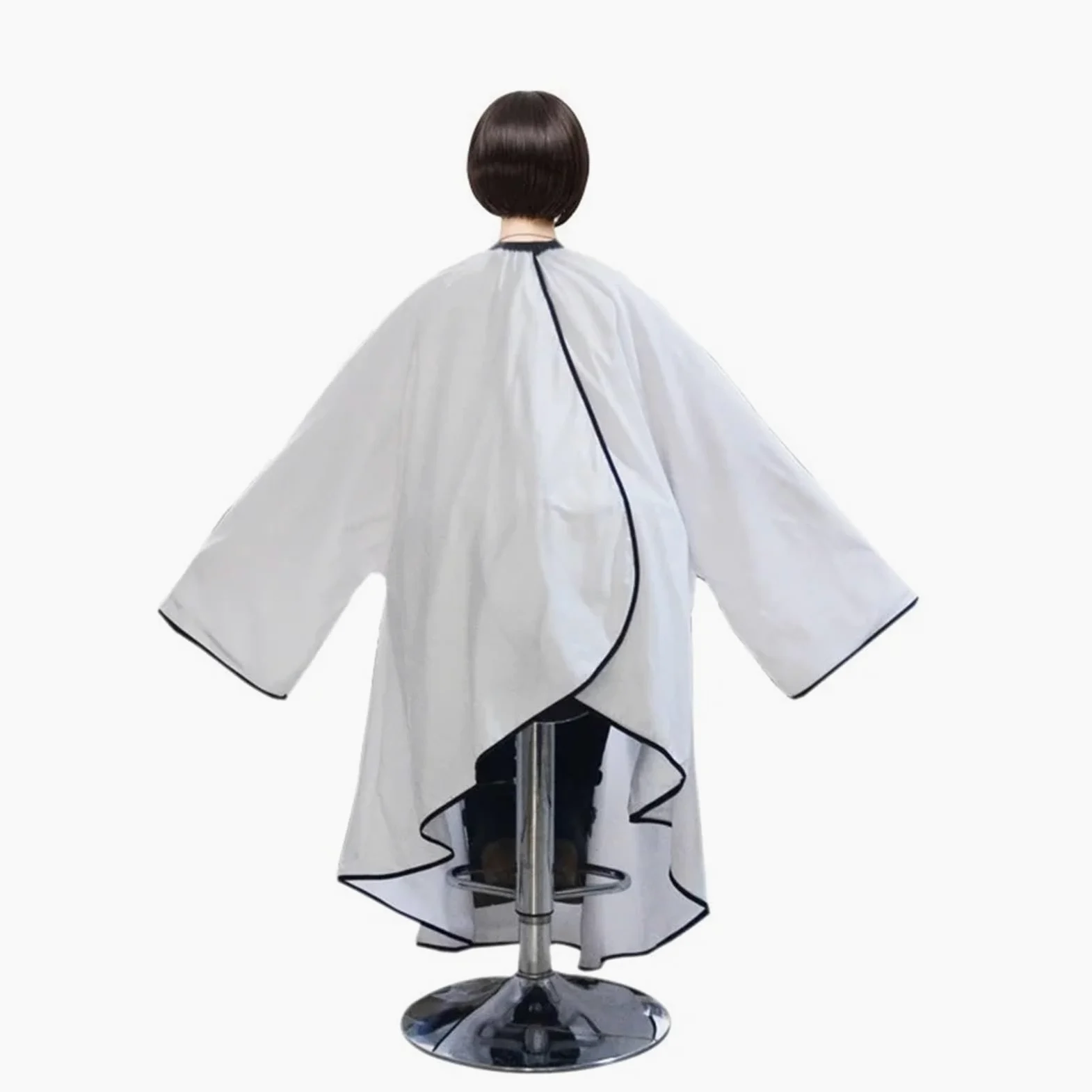 Capa Peluqueria Capa de Corte de Pelo Profesional Impermeable, Delantal for Corte de Pelo, paño de peluquería, Envoltura de Bata, 145x165cm(1pcs-White,5pcs)