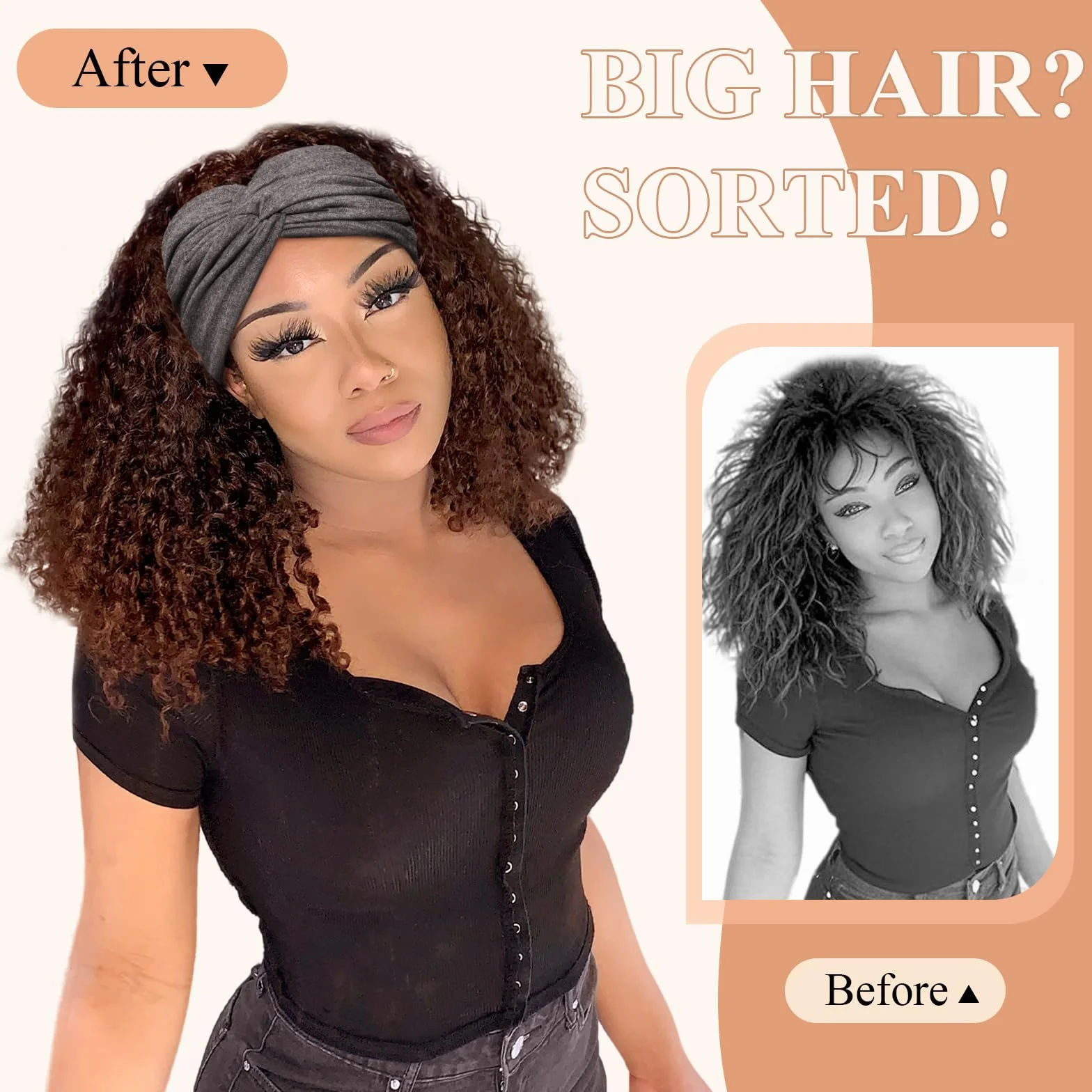 Kavya Diadema Mujer Cinta Pelo 4 Unidades 7'' Ancho Elástico Boho con Nudo Cruzado Turbantes Bandana Headband Accesorios Pelo Yoga Deportivo Maquillaje