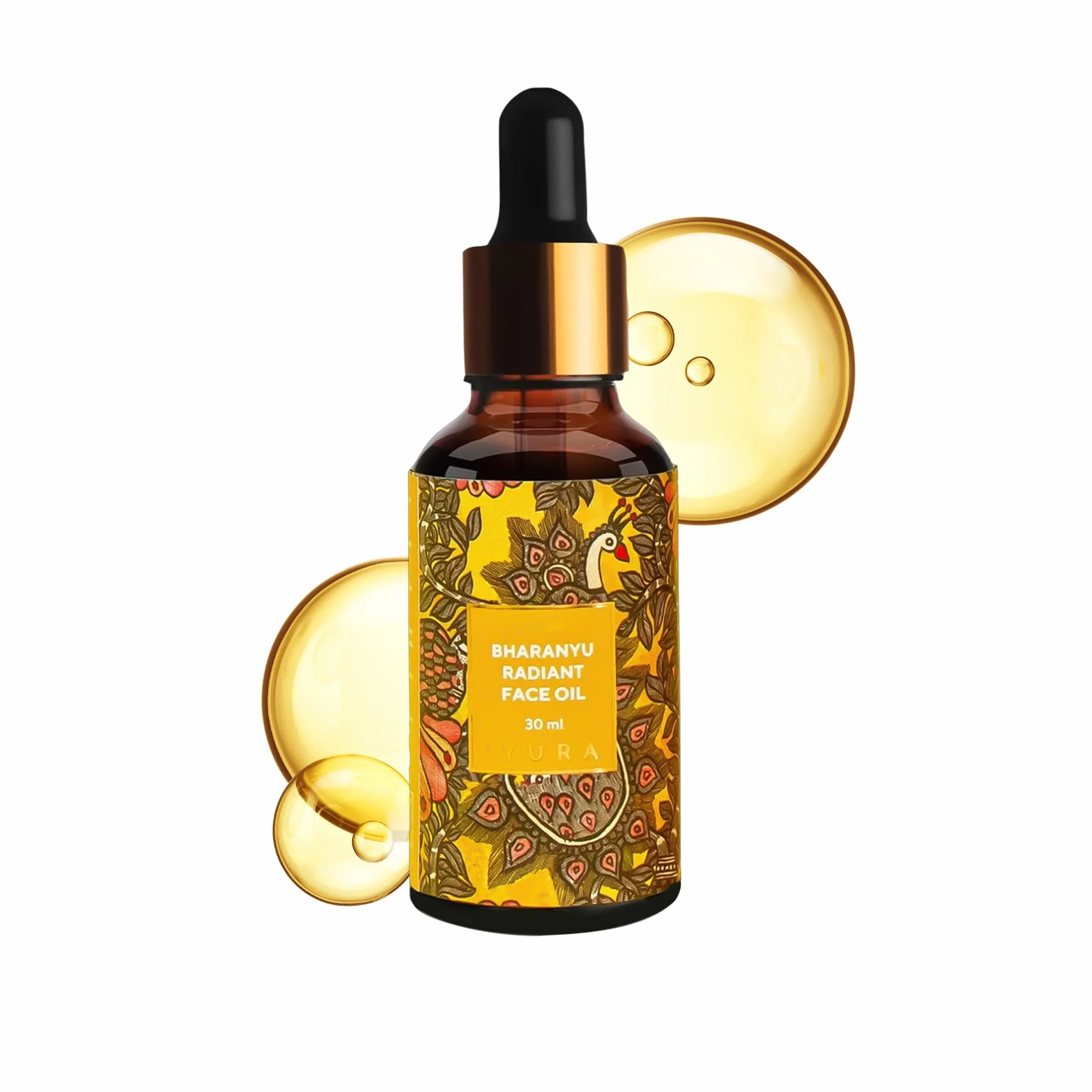 iYURA Bharanyu aceite facial radiante 100% natural vegano ilumina hidrata unifica piel dañada sol cúrcuma Amla 30 ml