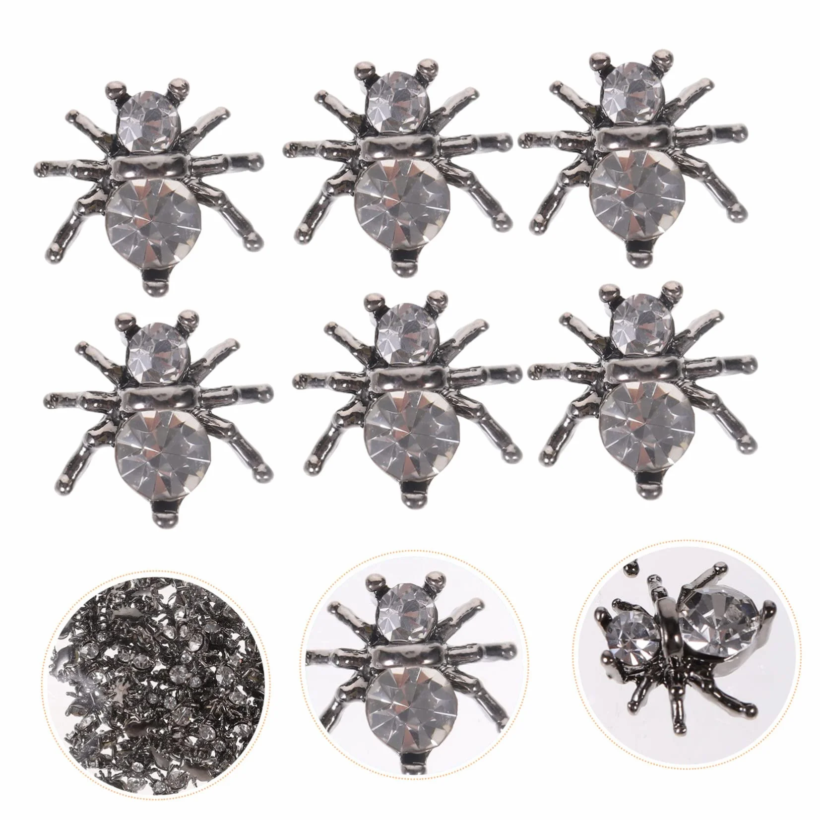 Healeved 500piezas Adornos De Uñas De Metálicos Para Decoración De Manicura Joyas De Uñas Para Halloween y