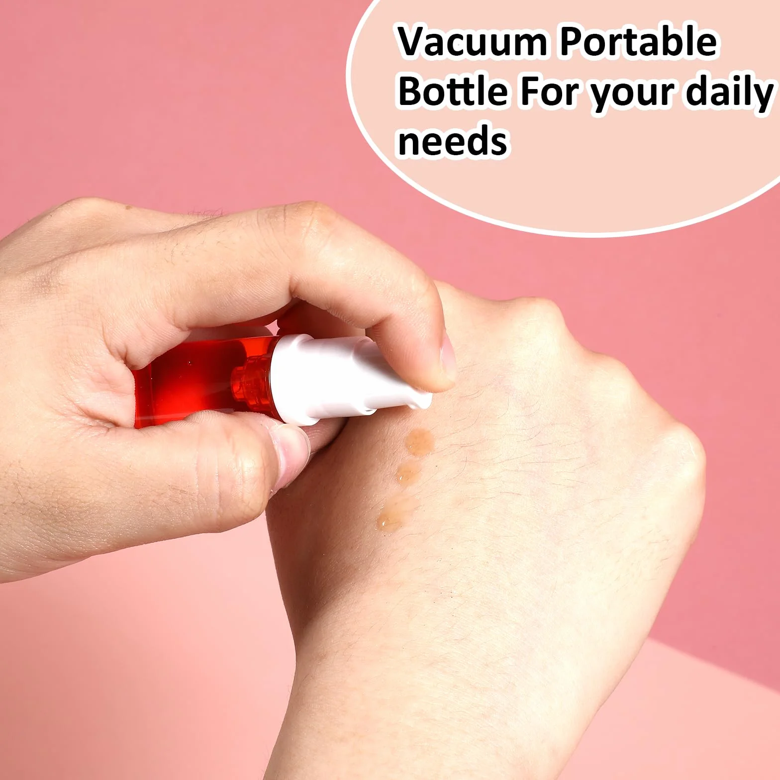 Botellas Vacías Sin Aire 10 ml, Envases de Loción al Vacío Recargables, Dispensador de Crema para Viaje Cosmética