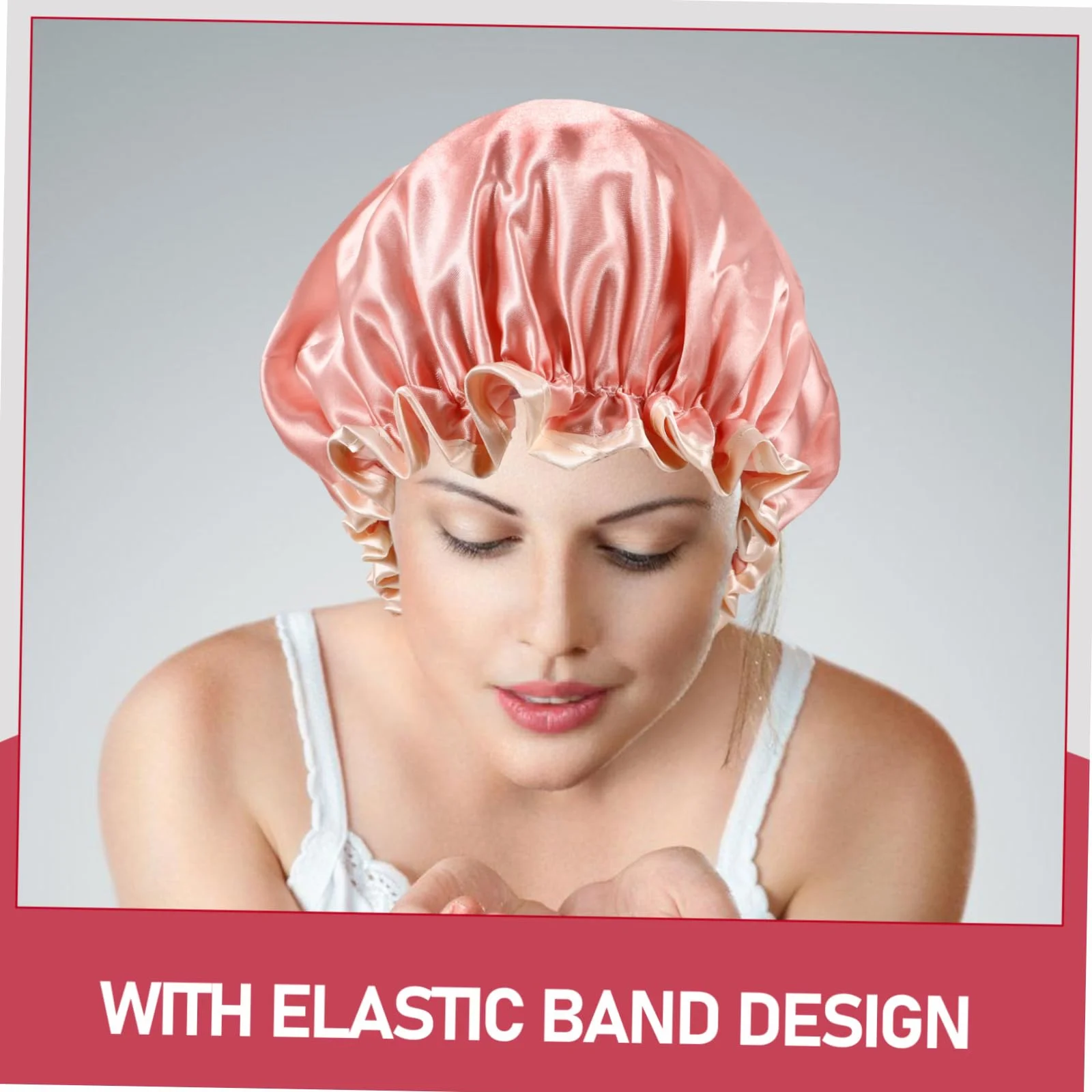 8 Pcs Pink Bonnet Ladies Hat Hats Silk Sleeping Cap Hair Sleeping Cap Bathing Caps Silk Bonnets Silk Sleep Cap Shower Caps Waterproof Shower Cap Miss Waterproof Cap Elasticity (Assorted Colorx2pc