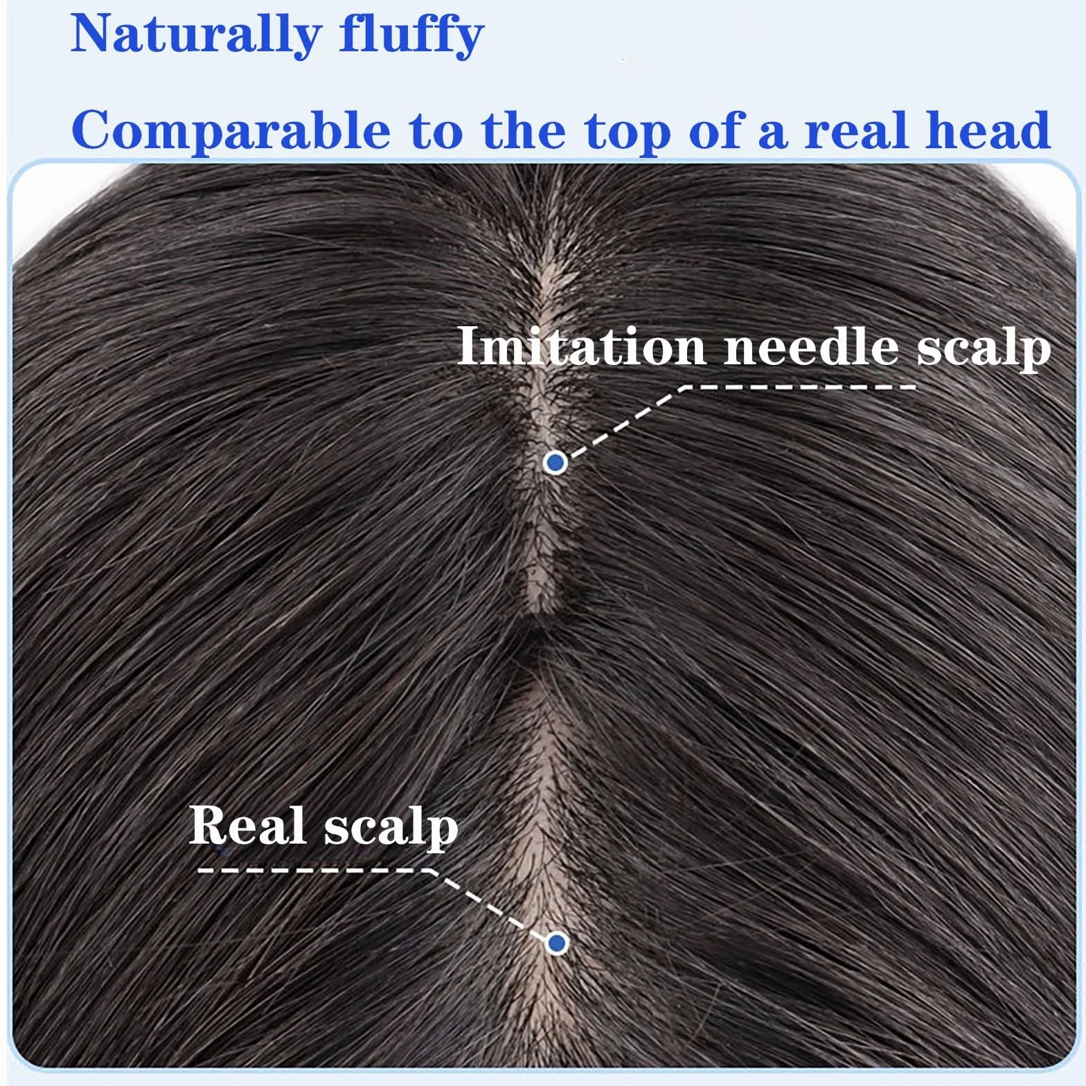 Toppers De Cabello for Mujeres Tupé De Cabello Humano Real for Cabello Fino Extensiones De Cabello Con Clip De 4" X 5" Postizo Atado A Mano Pelucas Con Cobertura 3D for Cubrir Canas(Black,25cm)