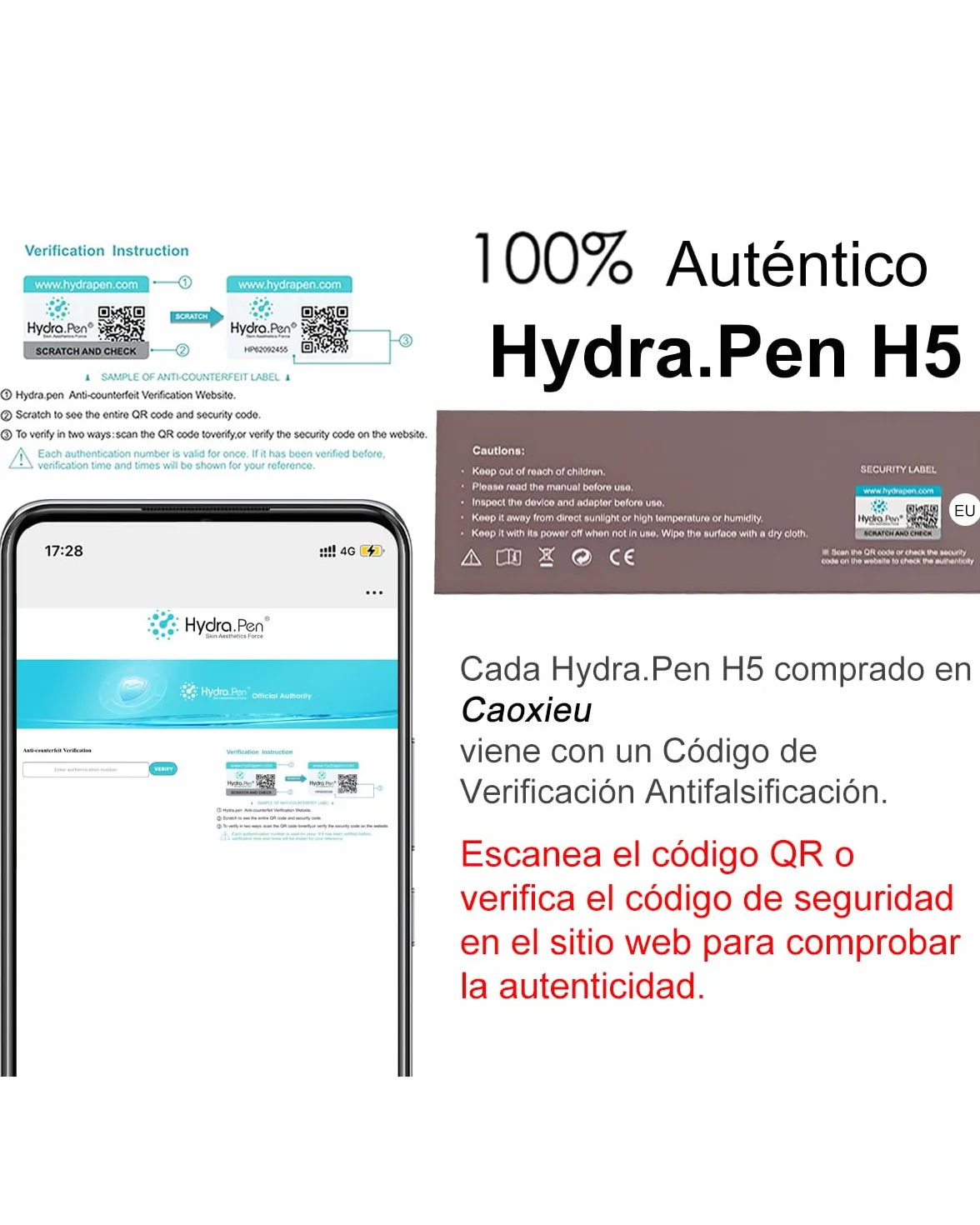 Hydra.Pen H5 Microneedling Pen, EMS Microcurrent Serum Applicator, Inalámbrico Profesional para Arrugas, Cicatrices y Caída del Cabello