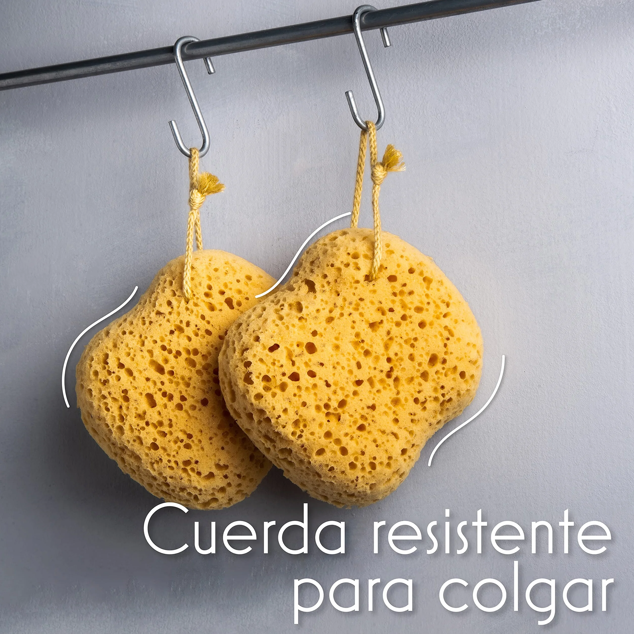 myHomeBody Esponja de baño lufa espuma grande curva paquete de 3
