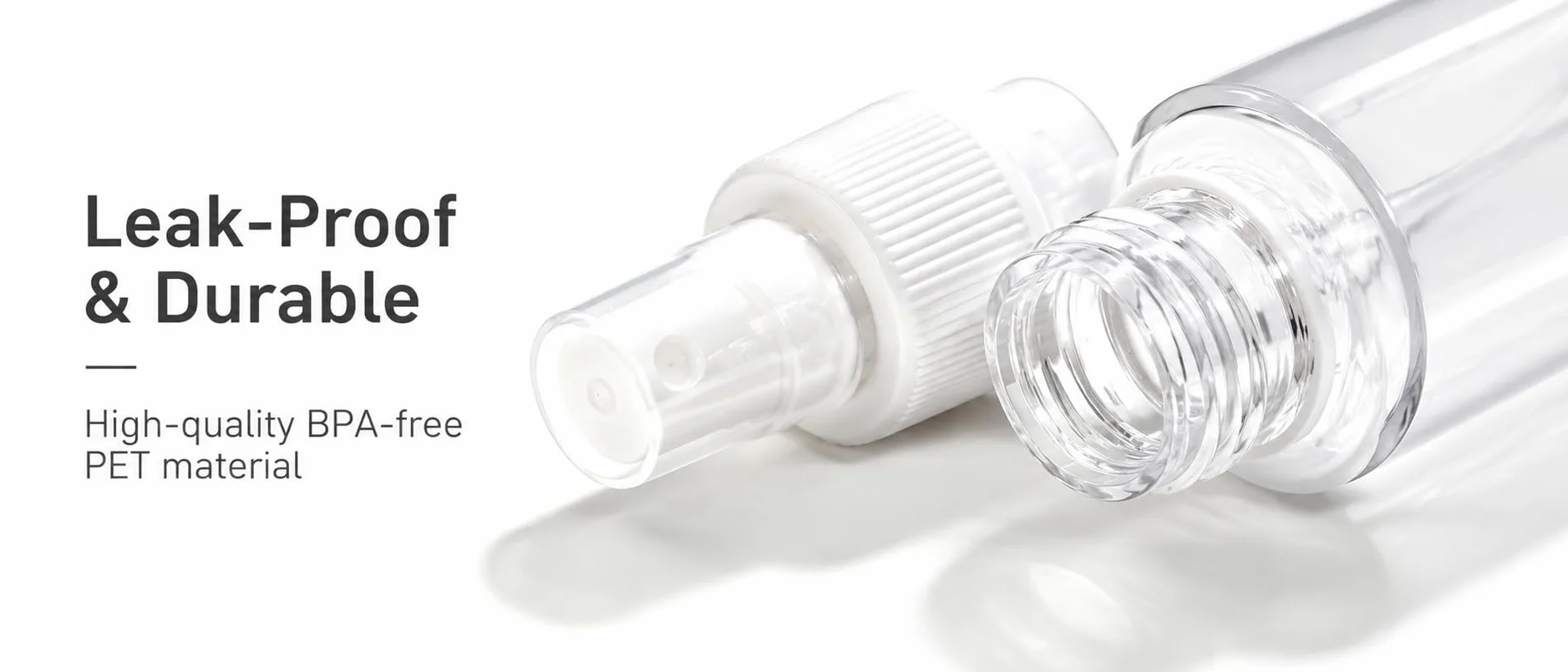 Botellas de plástico transparente 30 ml 60 ml 100 ml spray de niebla fina belleza