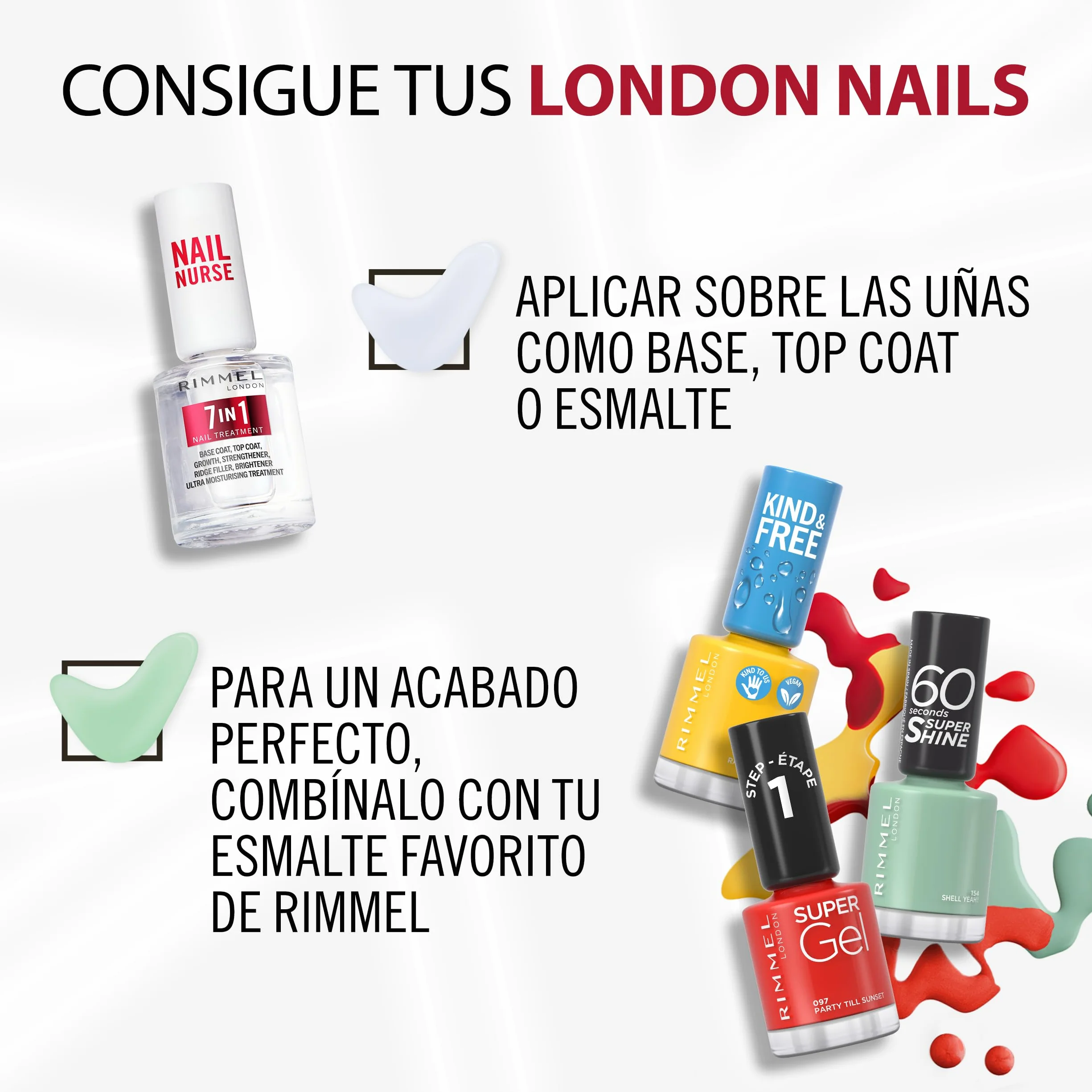 Rimmel London Nail Care Multi Benefit 7 in 1 Tratamiento de uñas 12 ml