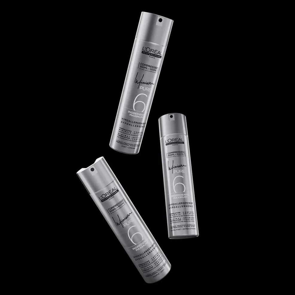 L'Oréal Professionnel Infinium Pure Extreme Strong Laca Fuerte 300ml Fijación Extrema Brillo Infinito
