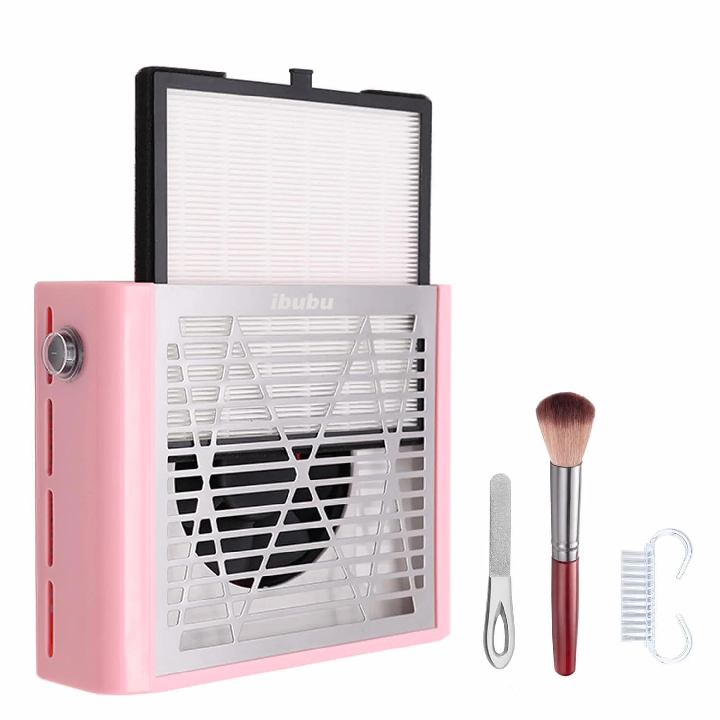 ibubu Máquina colectora de polvo de uñas, aspiradora eléctrica de succión fuerte para uñas, extractor de polvo de salón de uñas, extractor de polvo de uñas acrílicas, ventilador de aspiradora con