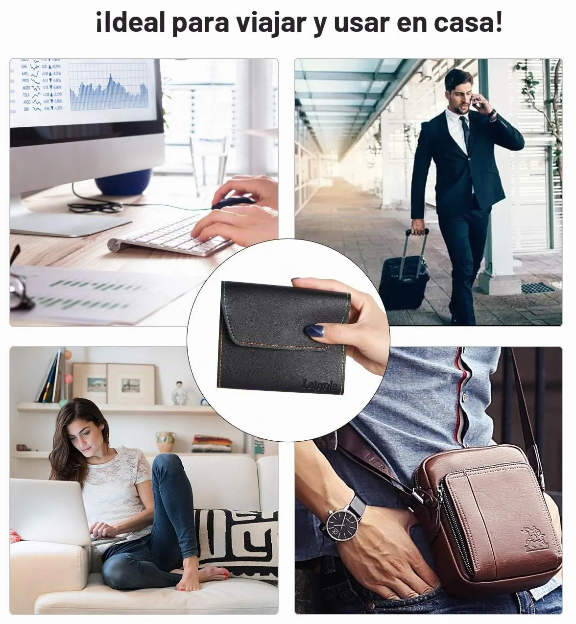 Set de Manicura y Pedicura Profesional 16 PCS Acero Inoxidable Cortaúñas con Estuche de Viaje Cuero (Negro)