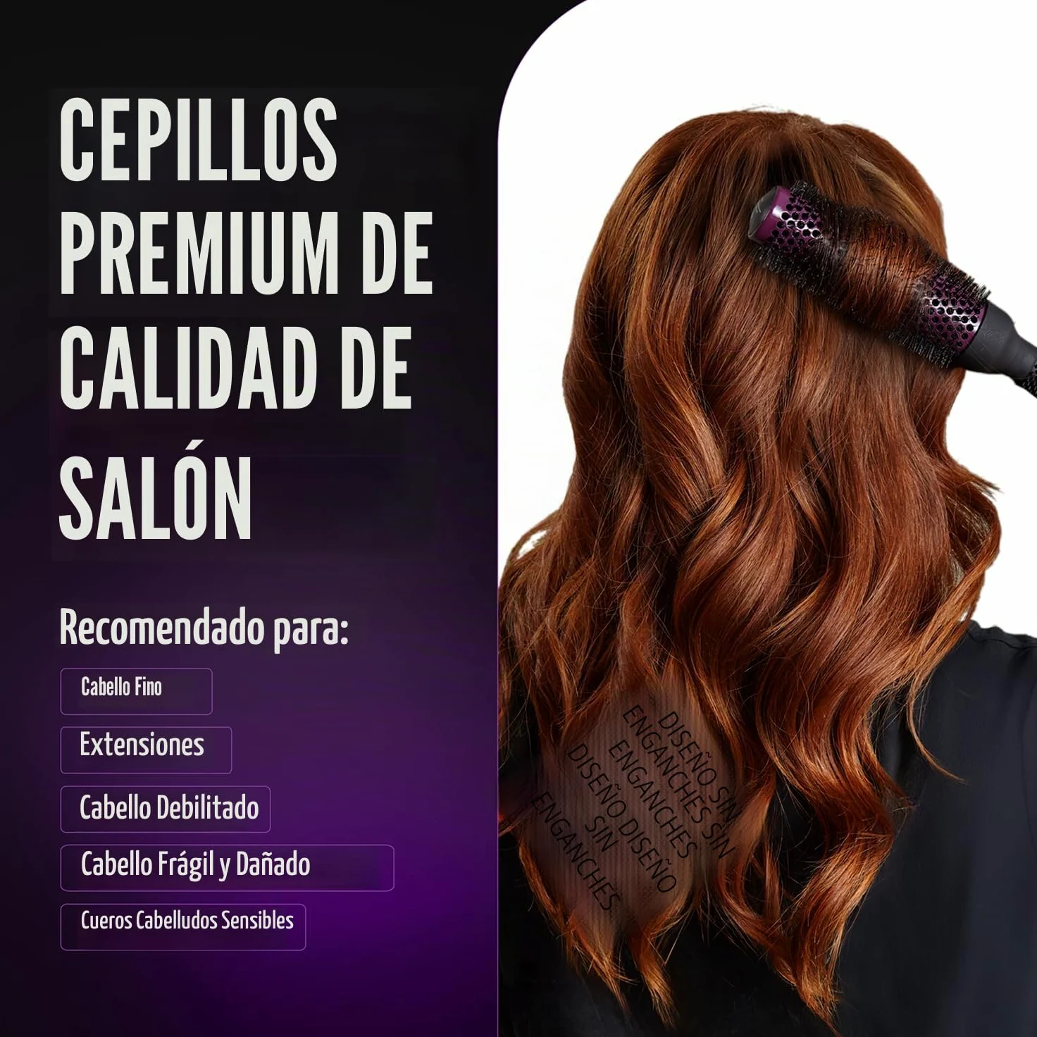 ERGO Cepillo de pelo redondo súper suave para soplar, cepillos de salón de calidad de salón para mujeres, cepillo voluminizador, uso en húmedo y seco, ERG43: 1.75