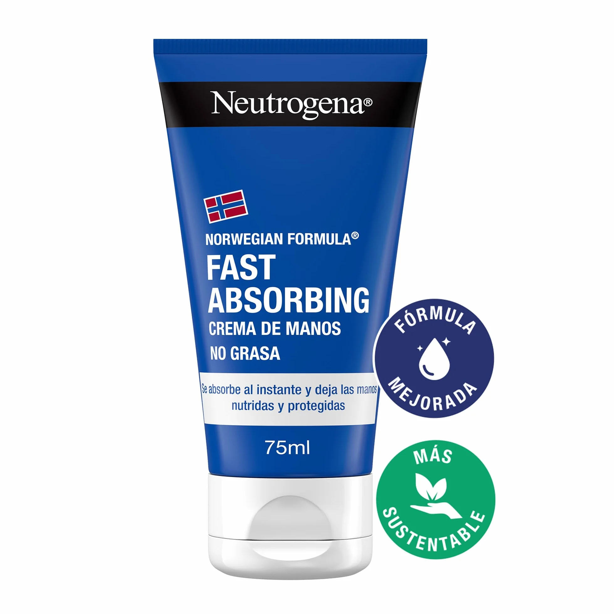 Neutrogena Fórmula Noruega Crema de Manos No Grasa Pack 2 x 75 ml Reparadora con Glicerina y Vitamina E