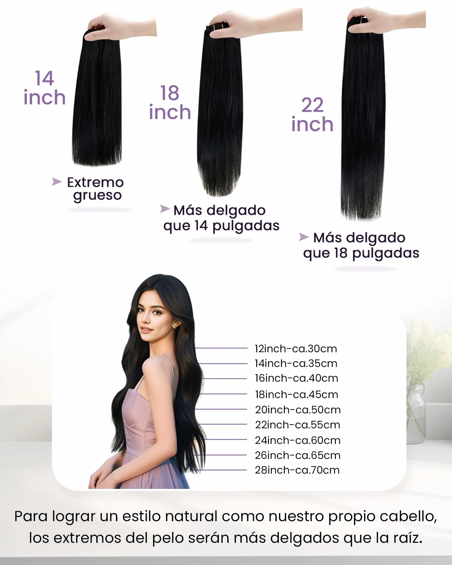 LaaVoo Double Weft Clip-In Hair Extensions Rubio Platino 35cm 105g #613