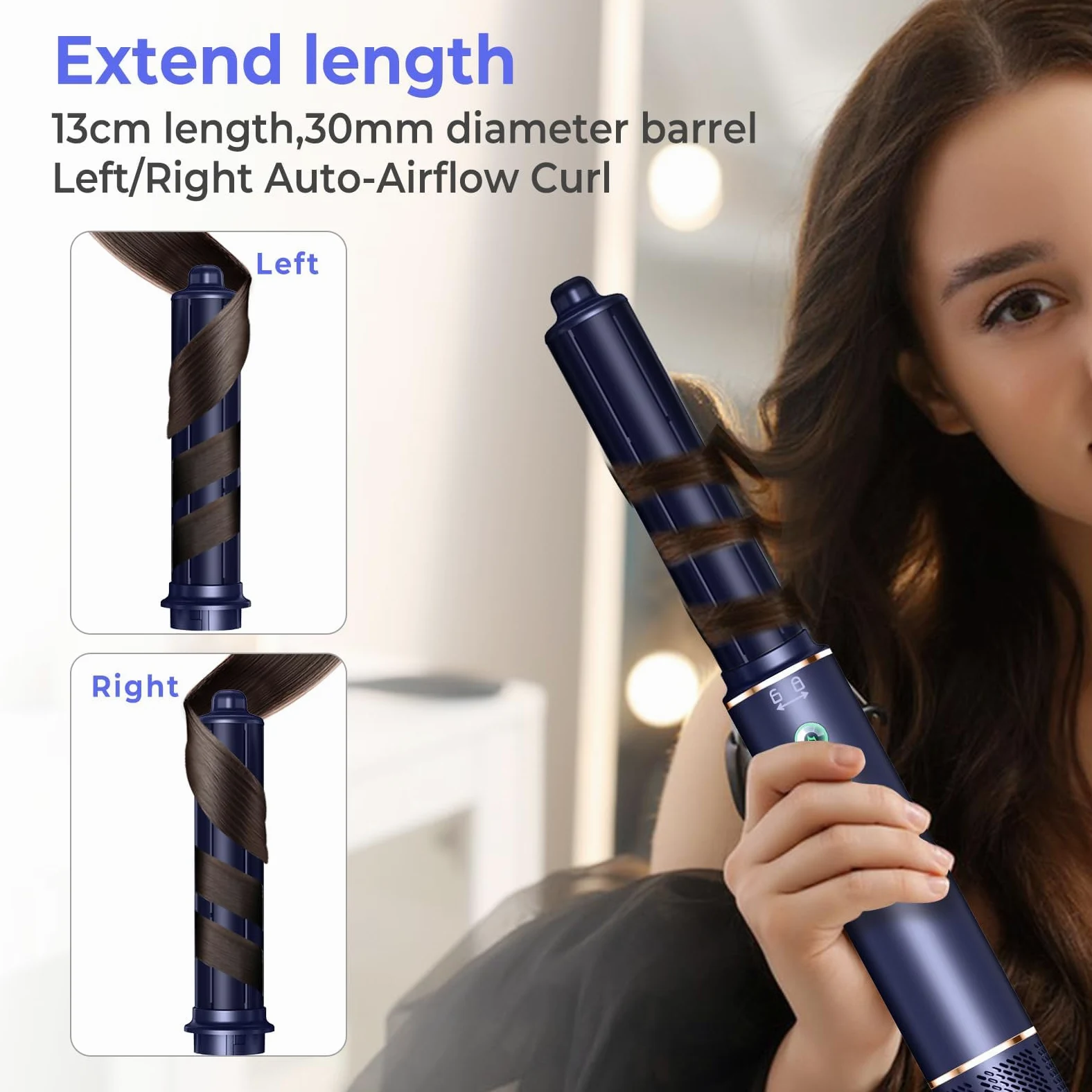 Hair styler 5 en 1 con juego de 320 millones de lonic air styler, flujo de aire de 20 m/s, secador de pelo de 110 000 rpm, con cepillo para el pelo, rizador de pelo, cepillo alisador, 340 g, ligero y