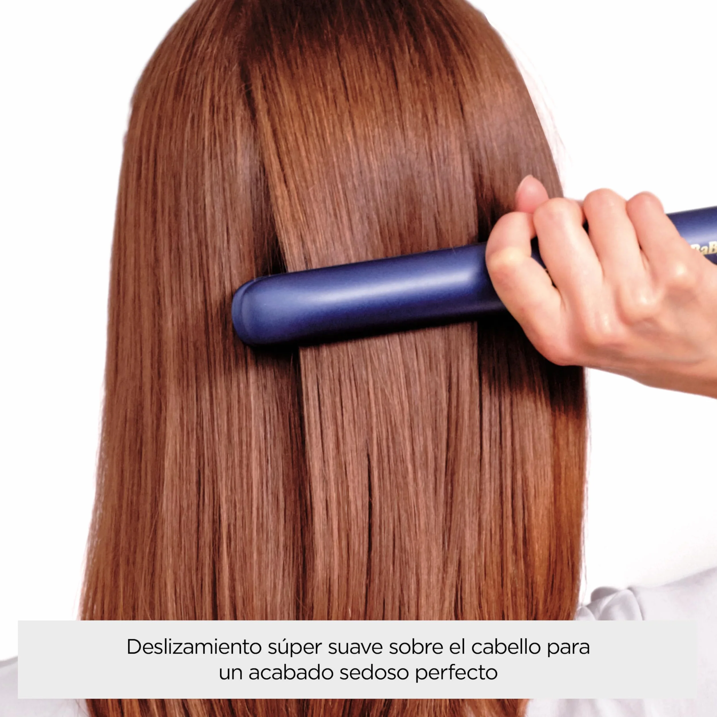BaByliss Plancha de Pelo Midnight Luxe 2516PE - Placas flotantes de cerámica con titanio, 235°C, Multivoltaje, Azul