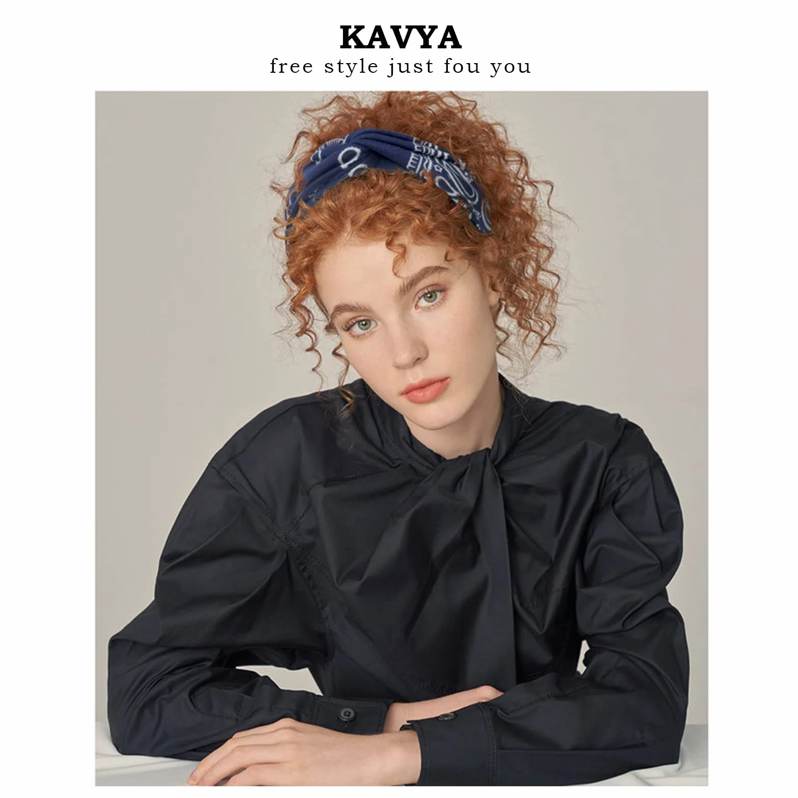 Kavya Diademas Elástico Cinta de Pelo Suave 6 Piezas Boho Thin Hijab Accesorios para Mujer Yoga Deportes