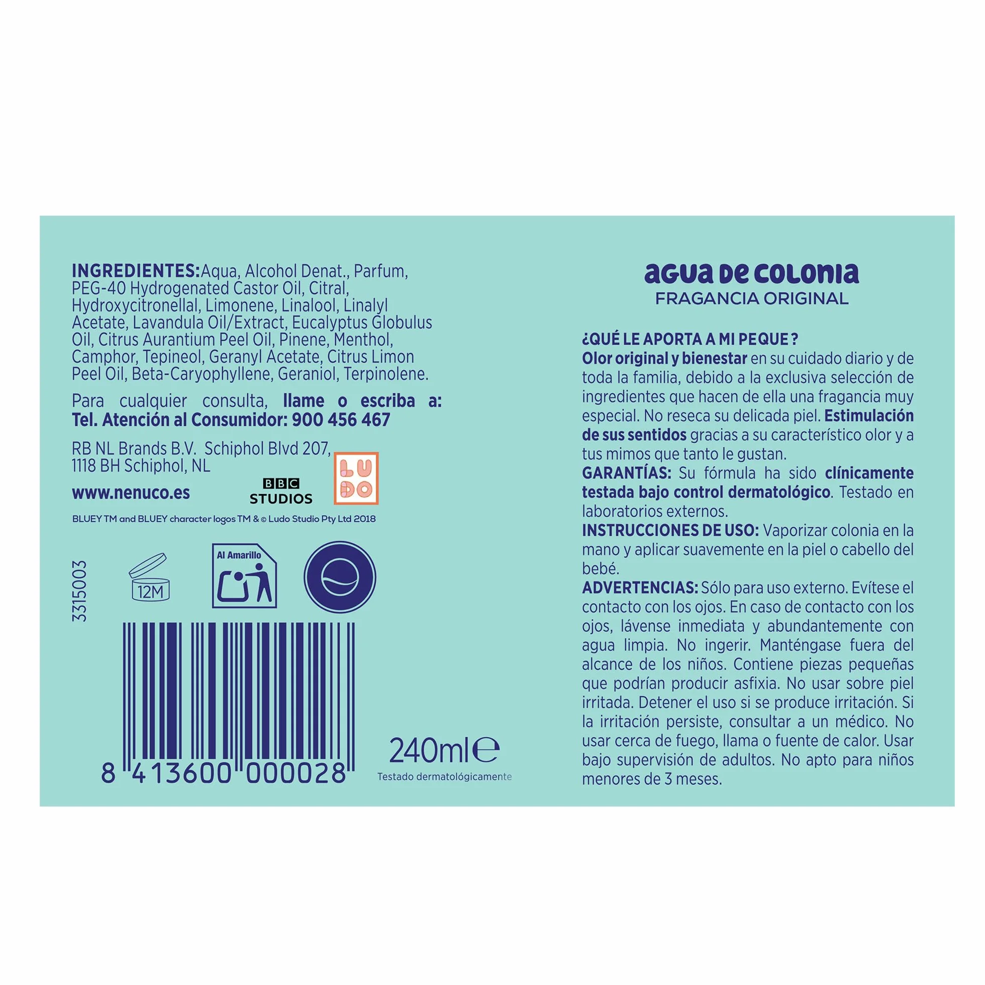 Nenuco Agua de Colonia Fragancia Original 600ml
