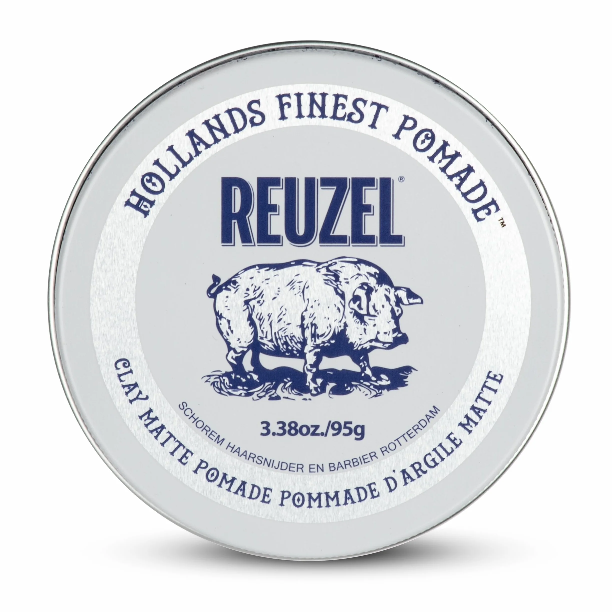 Reuzel Pomada de arcilla mate, fijación media, 3.38 oz/95g