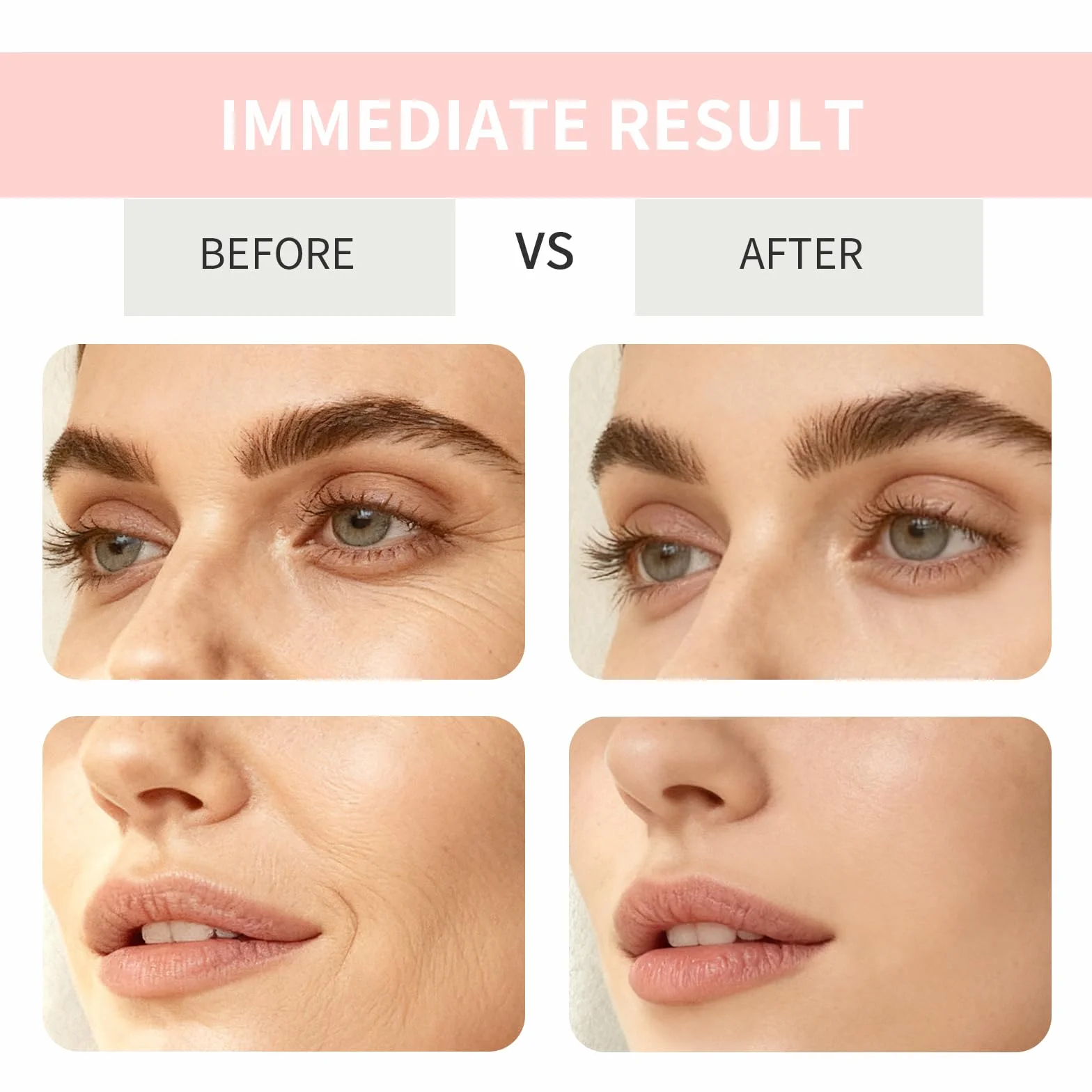 Masajeador de Ojos Eléctrico Antiarrugas, Masajeador Facial Térmico 40℃ para Bolsas Ojeras y Líneas Finas, con Función de Calor y Vibración, Portátil para Mujeres