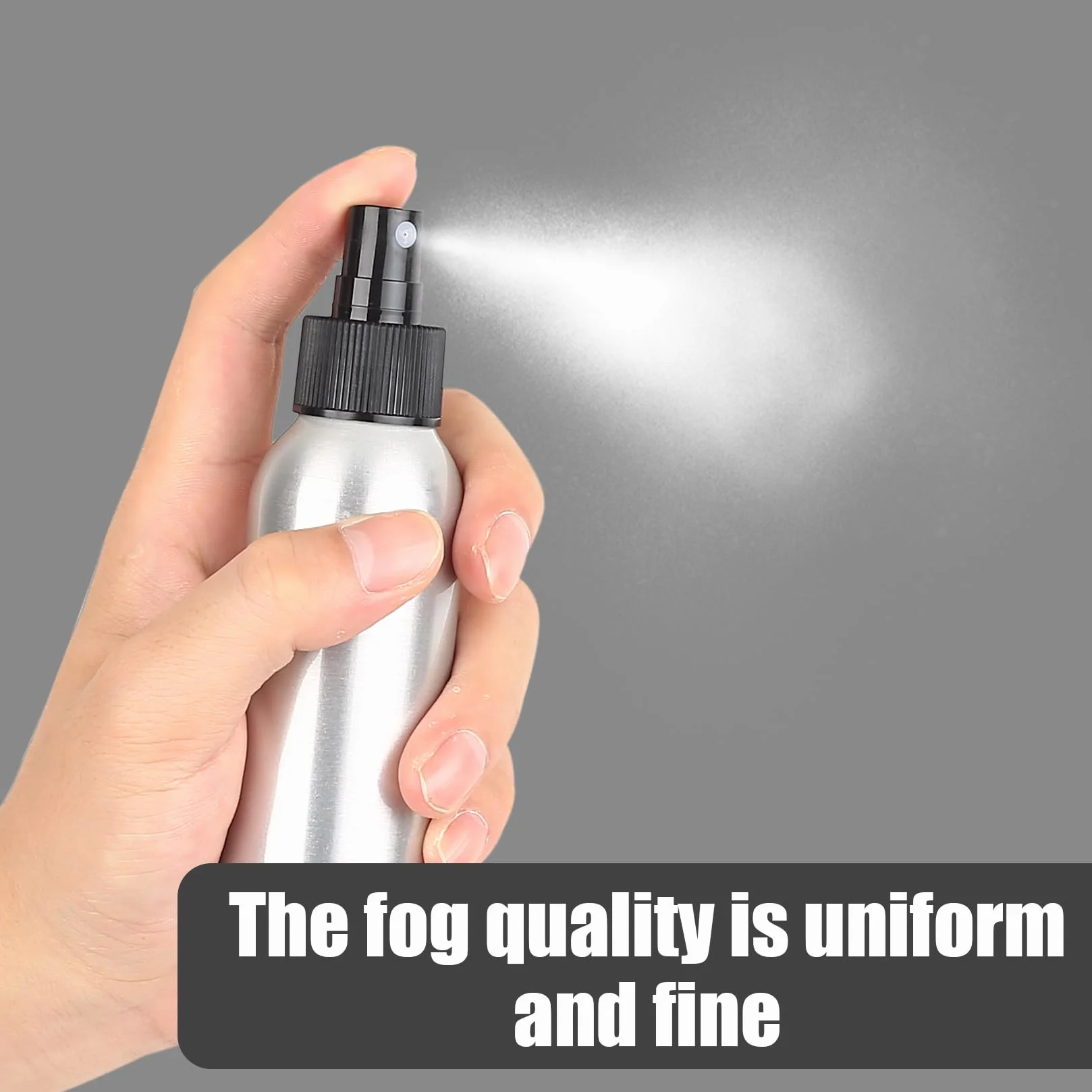 Bote Spray Pulverizador 50 ml Atomizador Botella de Aluminio Vacío Rellenable con Bomba para Aceites Esenciales Cosméticos