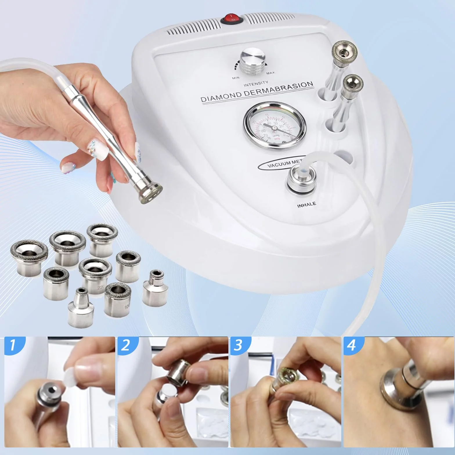 Dispositivo profesional de dermoabrasión 45W 65-68cmHg facial diamante