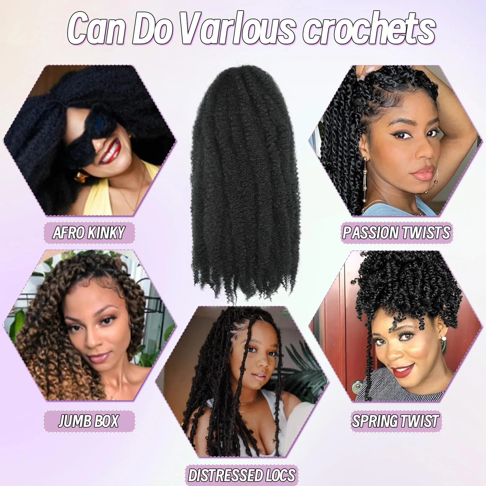 Marley Twist Braiding Hair Afro Kinky Curly Cuban Twist Senegalese Crochet Braids Extensions 1b 12inch 3packs