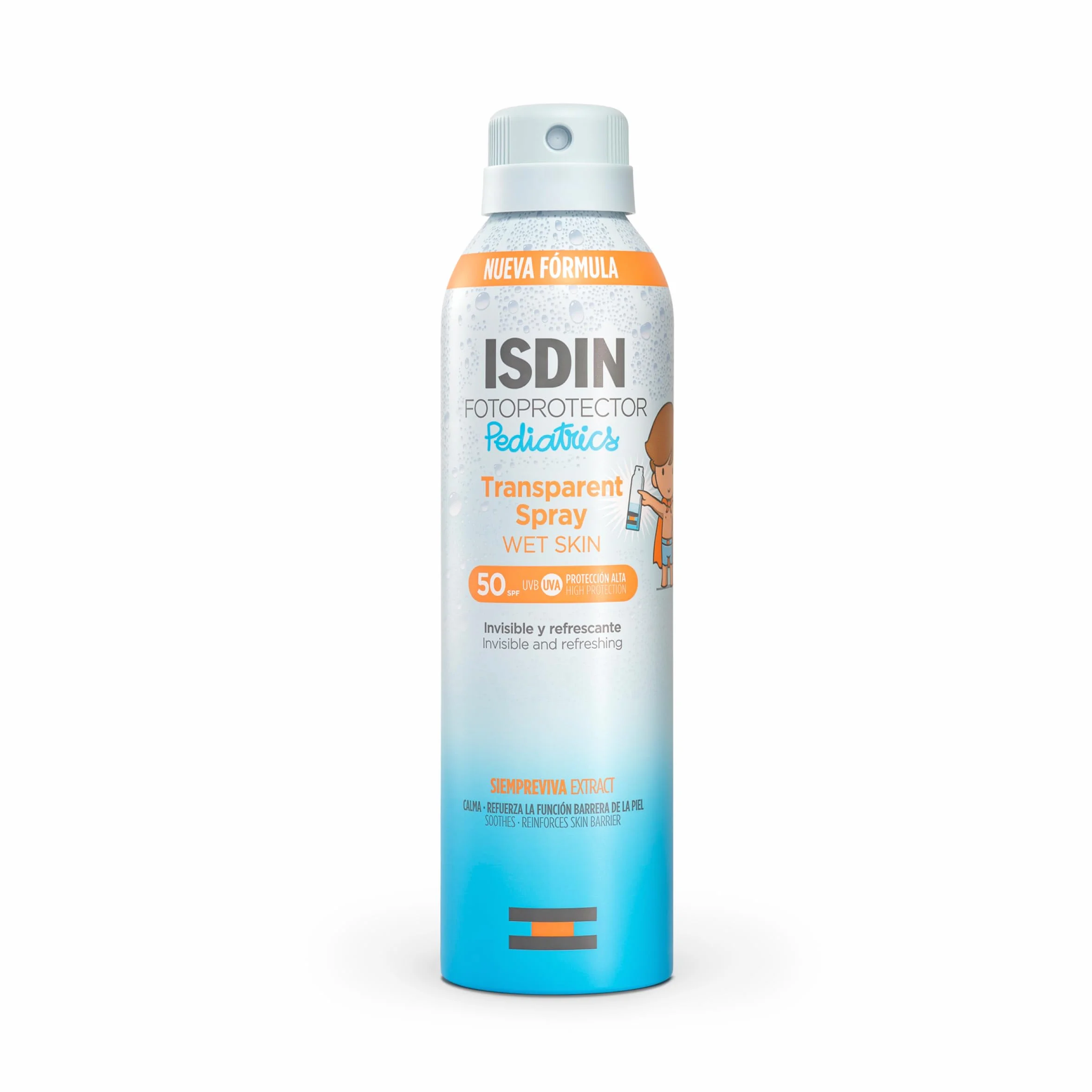 ISDIN Pediatrics Transparent spray SPF 50 protector solar corporal para niños 250 ml