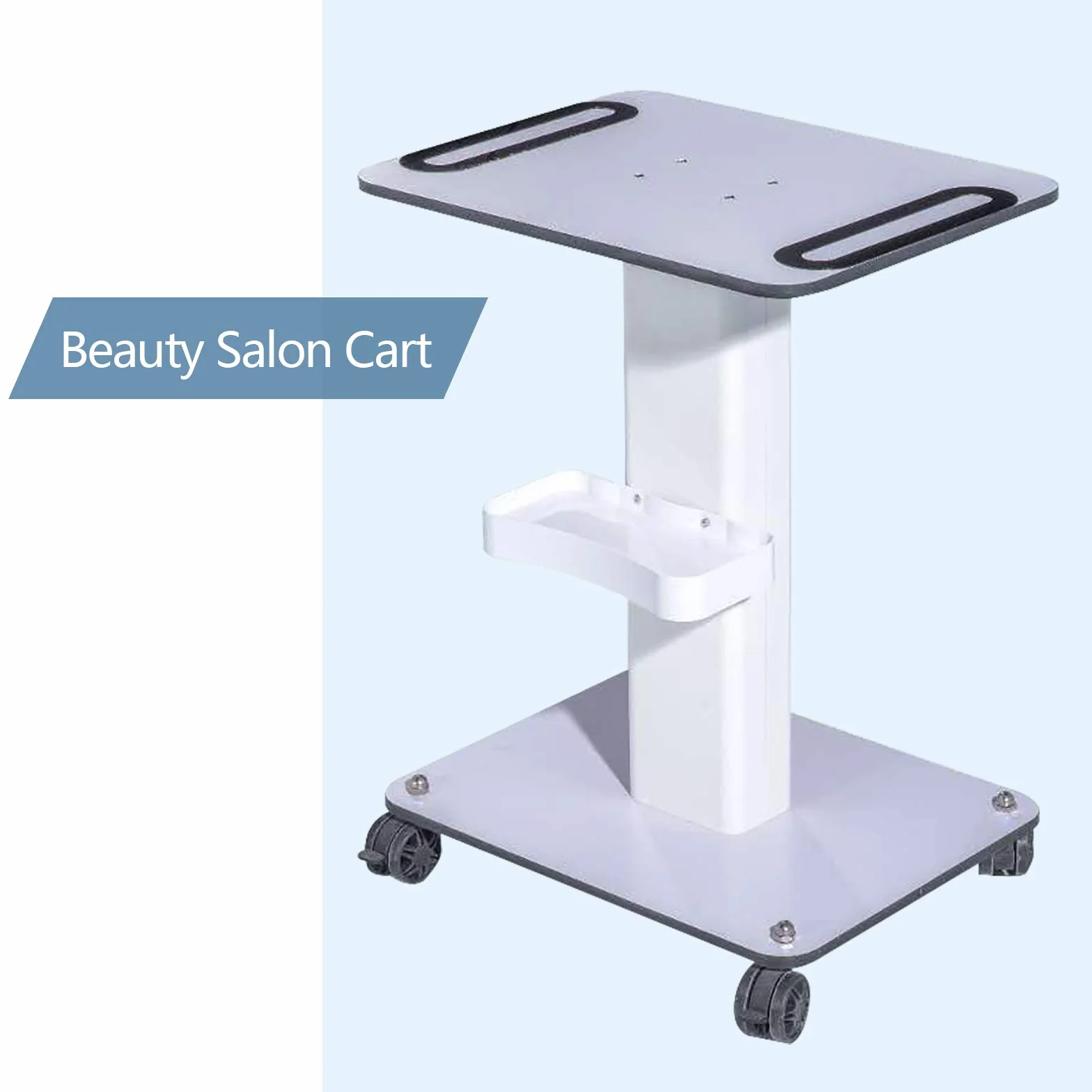 Carrito para instrumentos de belleza ABS madera y hierro 52x40 cm