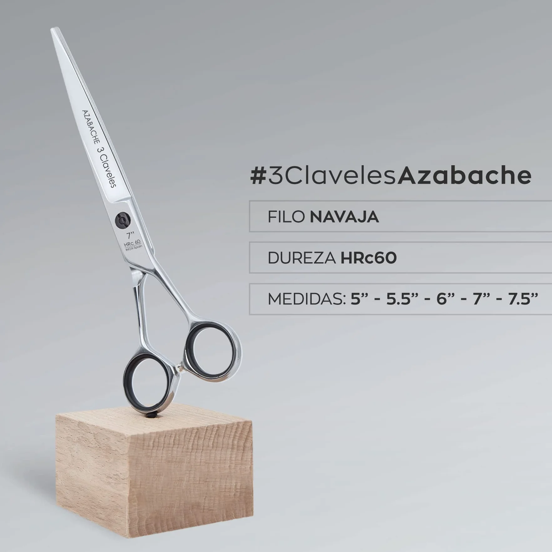 3 Claveles Azbache Tijera Peluquera de 6"