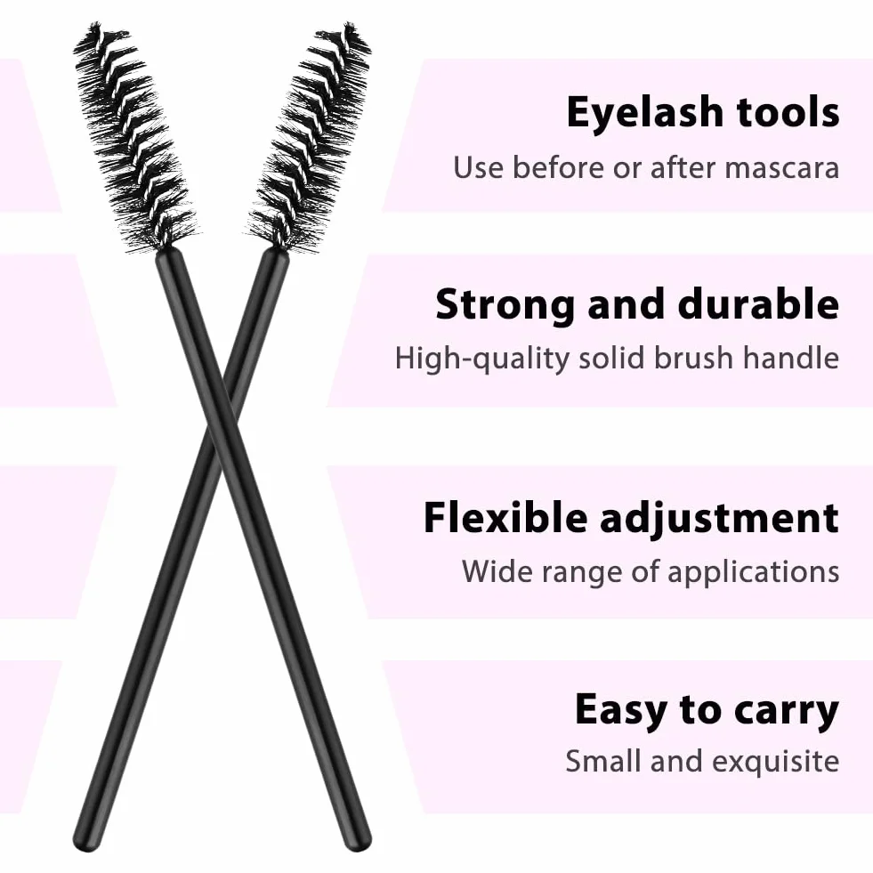 Desechables Cepillos de Pestañas 50 PCS para Extensiones, Máscaras y Maquillaje