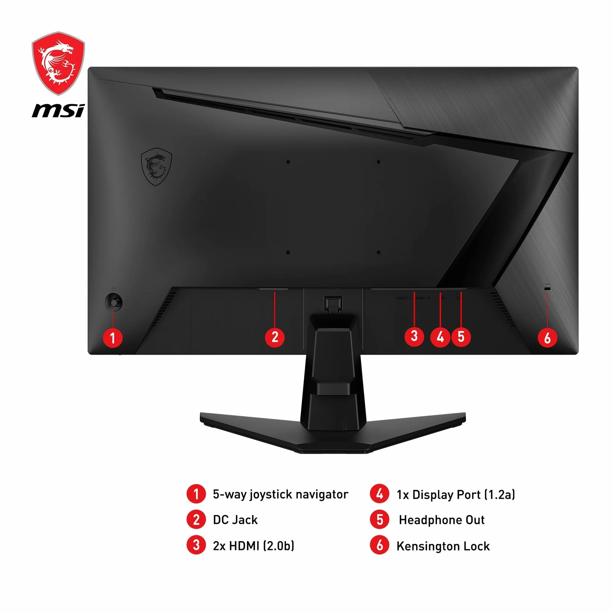 MSI G255F Monitor Gaming 24.5" FHD 180Hz 1ms Adaptive-Sync DisplayPort HDMI Negro