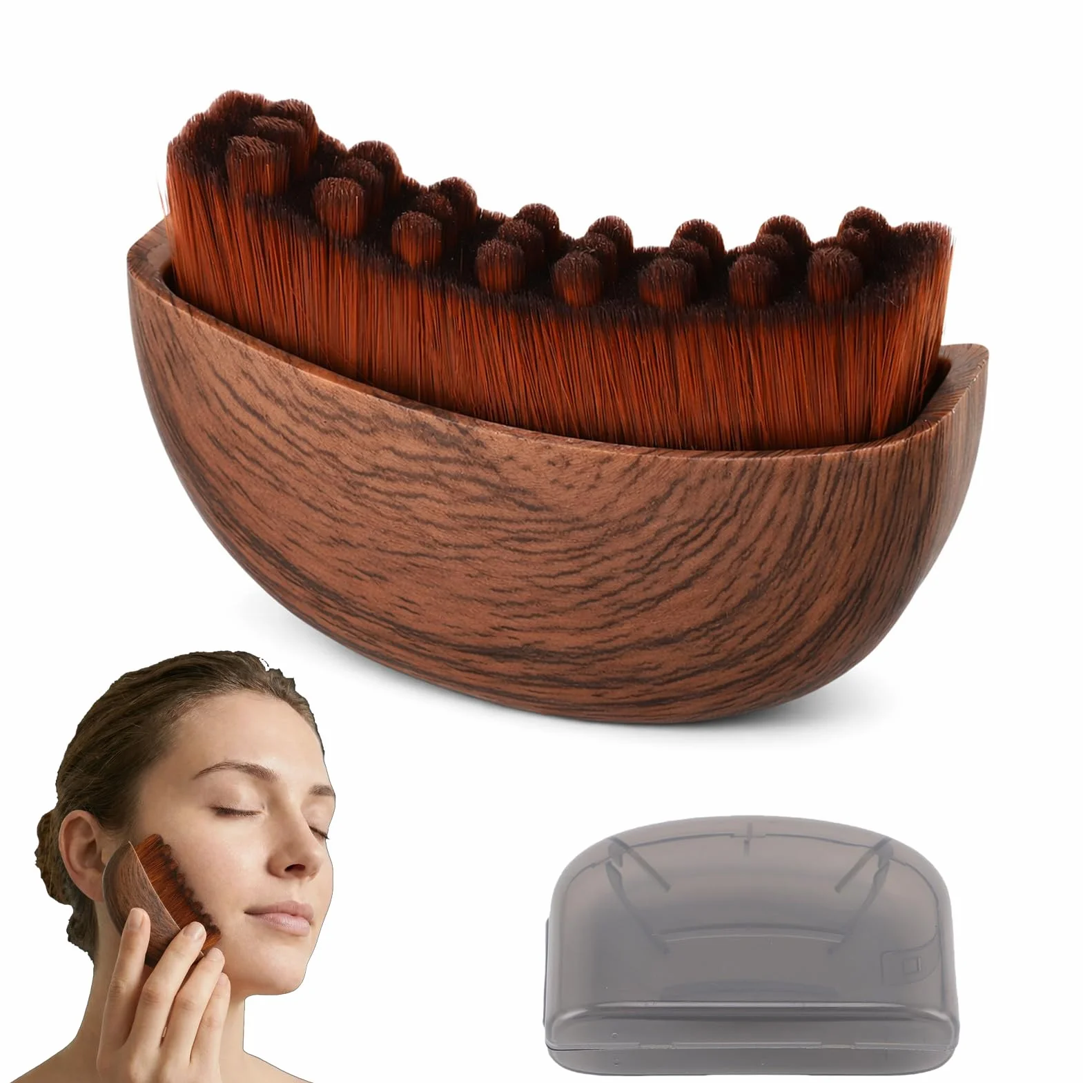 Denash Cepillo Facial Linfático Drenaje de Precisión Masajeador Cepillado Seco para Esculpir Cuello Barbilla Cara