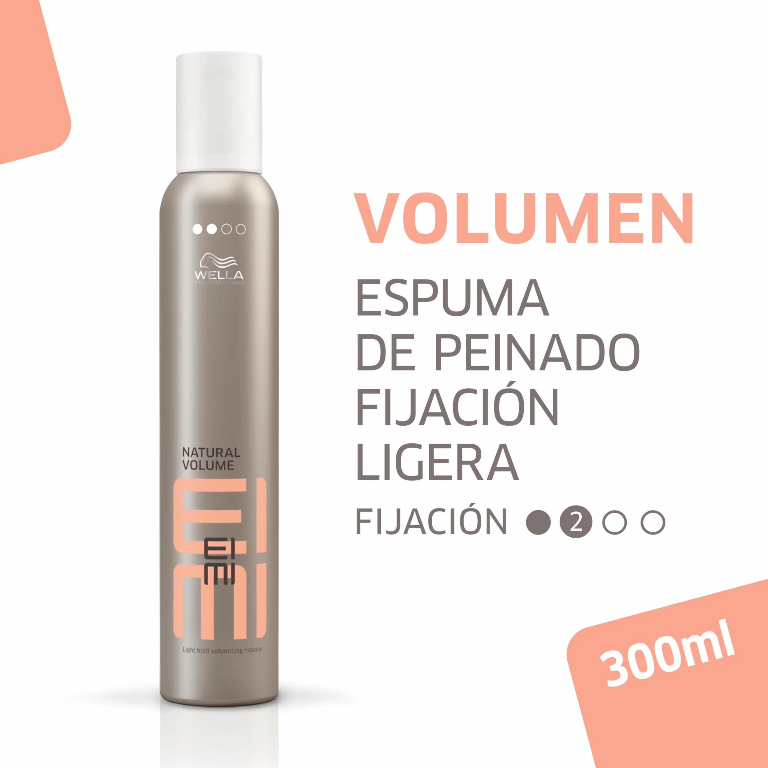 Wella Professionals EIMI Natural Vol Espuma de peinado fijadora y volumizante 300ml