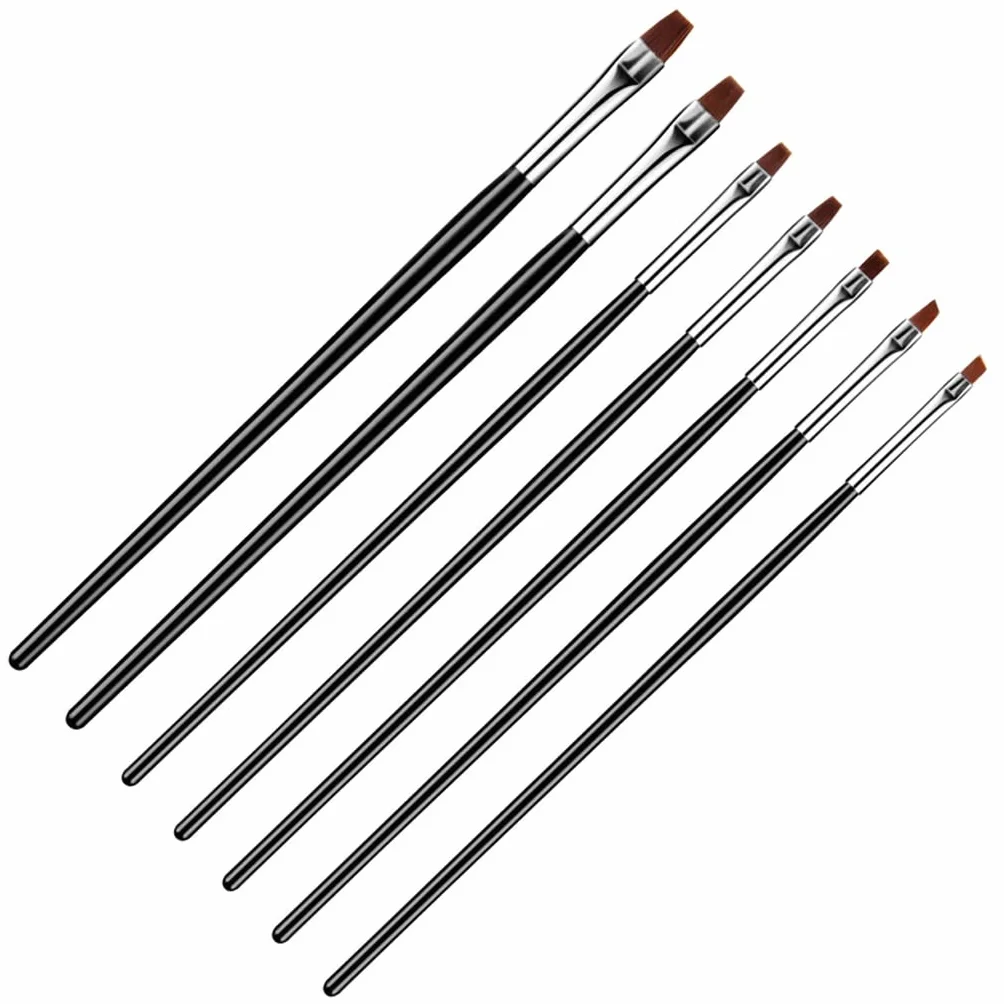 Pinceles para Pintura al óleo, 10 Piezas, Pintura, Dibujo, Tallado, Arte de uñas, Pincel acrílico para Esmalte de Gel UV, Puntas de diseño Plano, Juego de Herramientas de manicura DIY