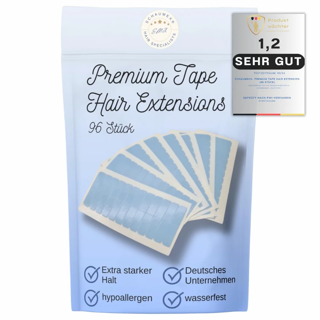 Tiras adhesivas invisibles para extensiones de cabello 96 unidades